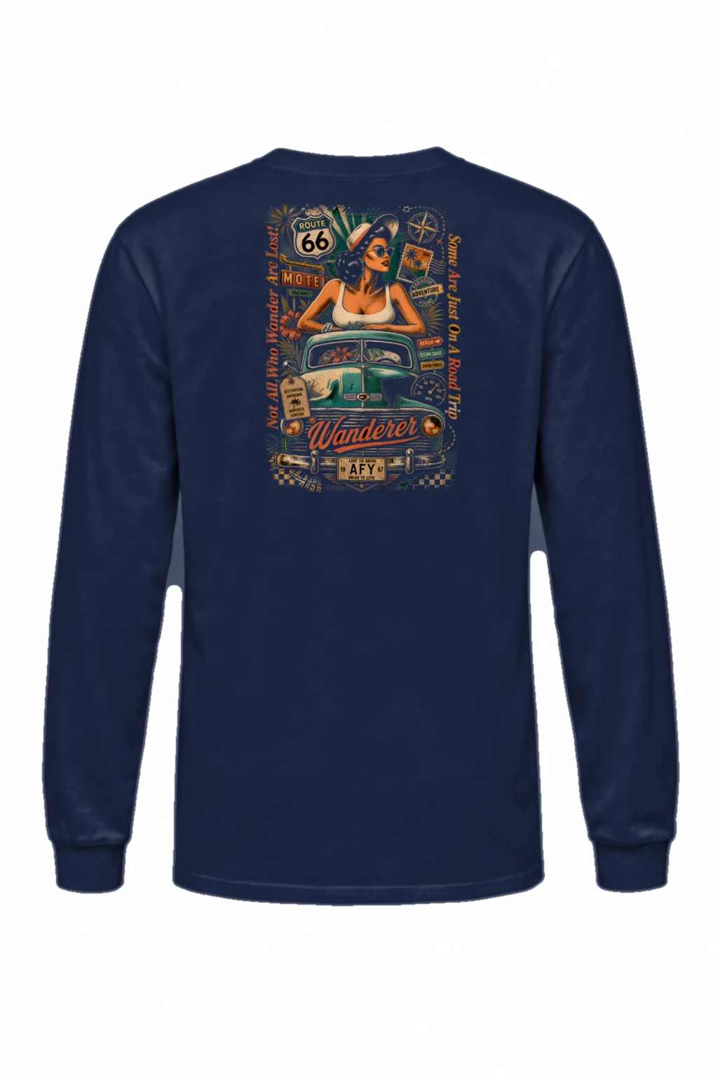 "Route 66 Wanderer" Unisex Longsleeve T-shirt | Gildan 2400