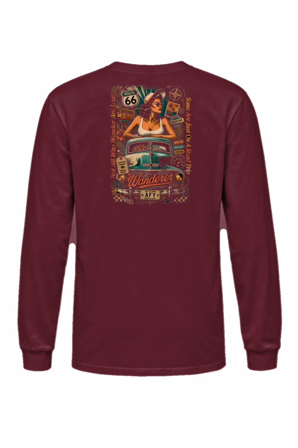 "Route 66 Wanderer" Unisex Longsleeve T-shirt | Gildan 2400