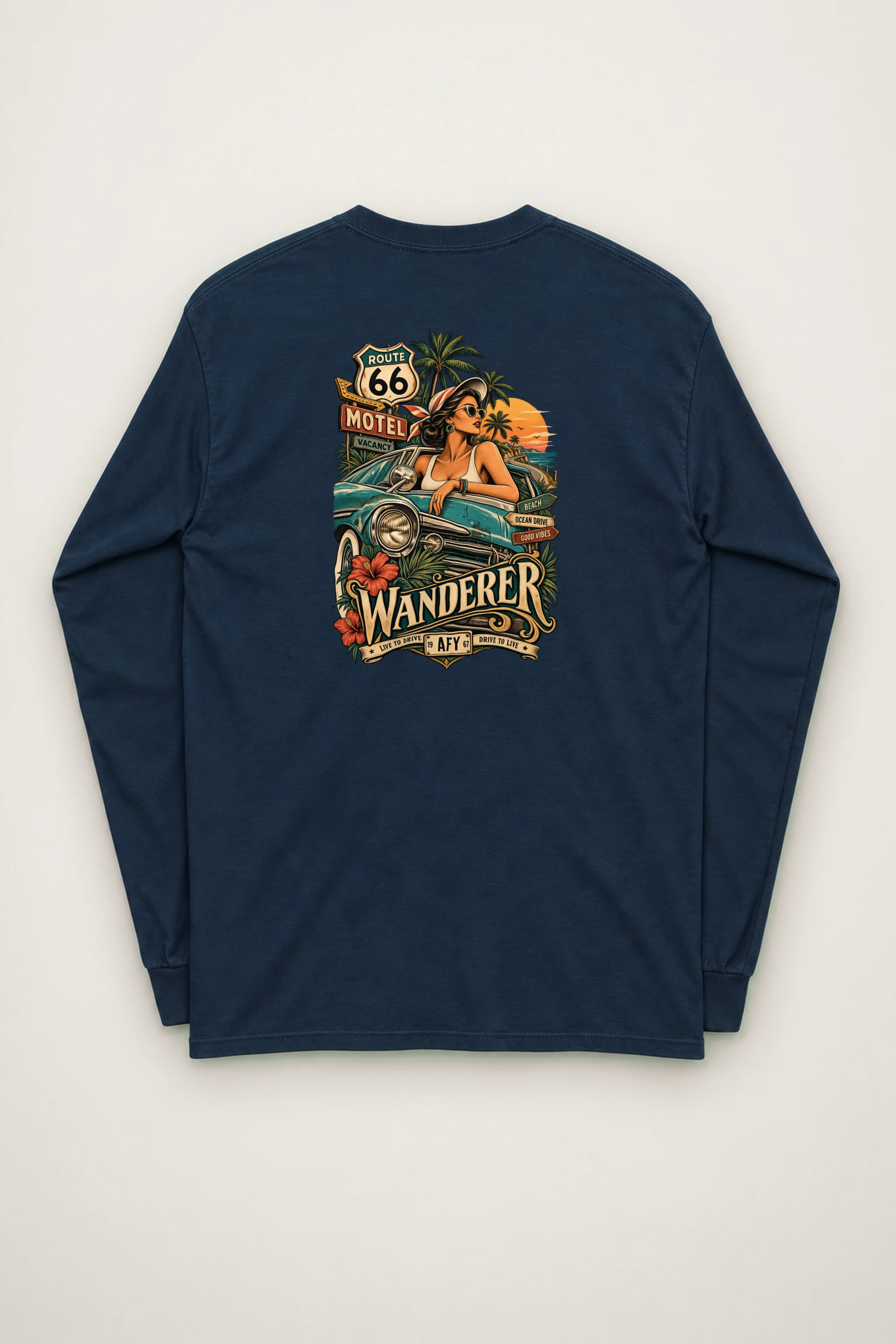 "Route 66 Wanderer" Unisex Longsleeve T-shirt