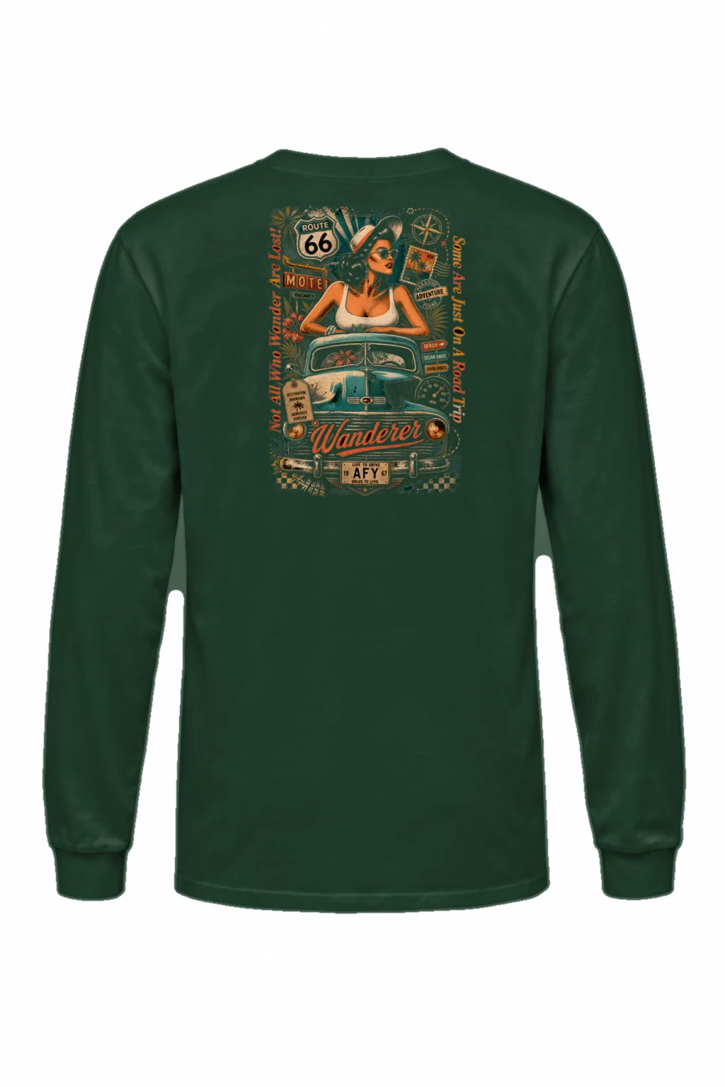 "Route 66 Wanderer" Unisex Longsleeve T-shirt | Gildan 2400