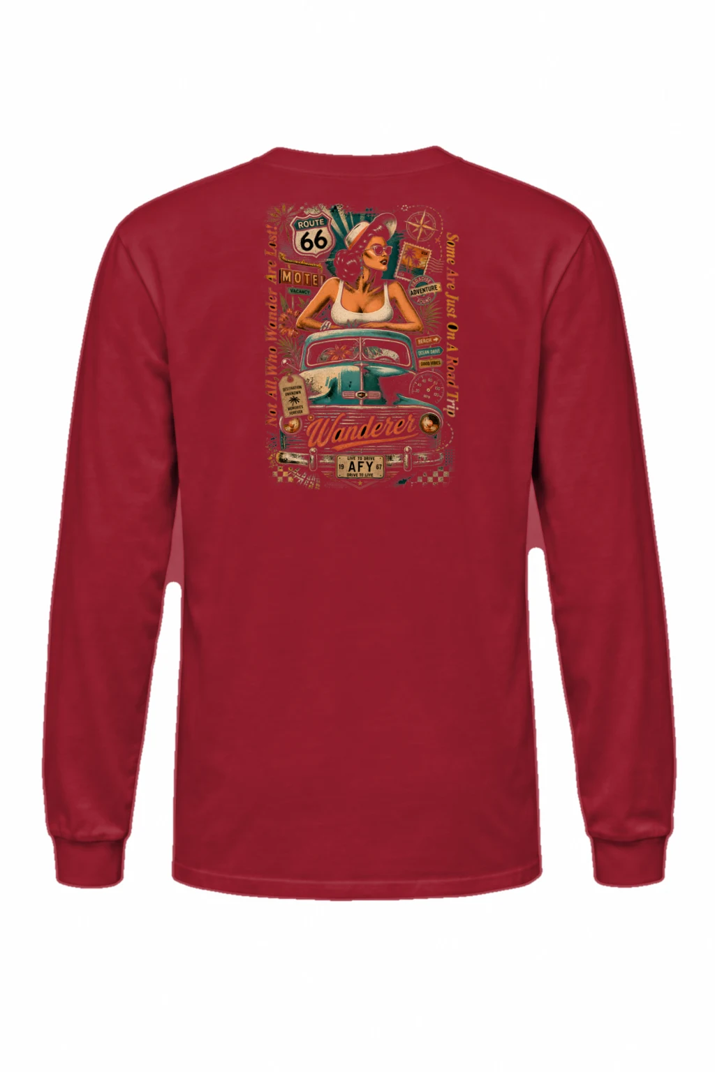 "Route 66 Wanderer" Unisex Longsleeve T-shirt | Gildan 2400