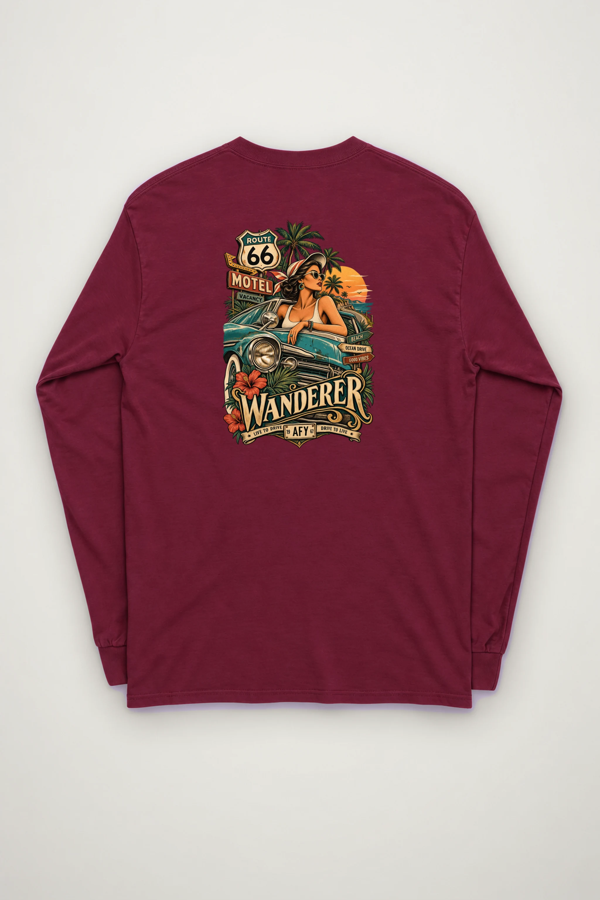 "Route 66 Wanderer" Unisex Longsleeve T-shirt