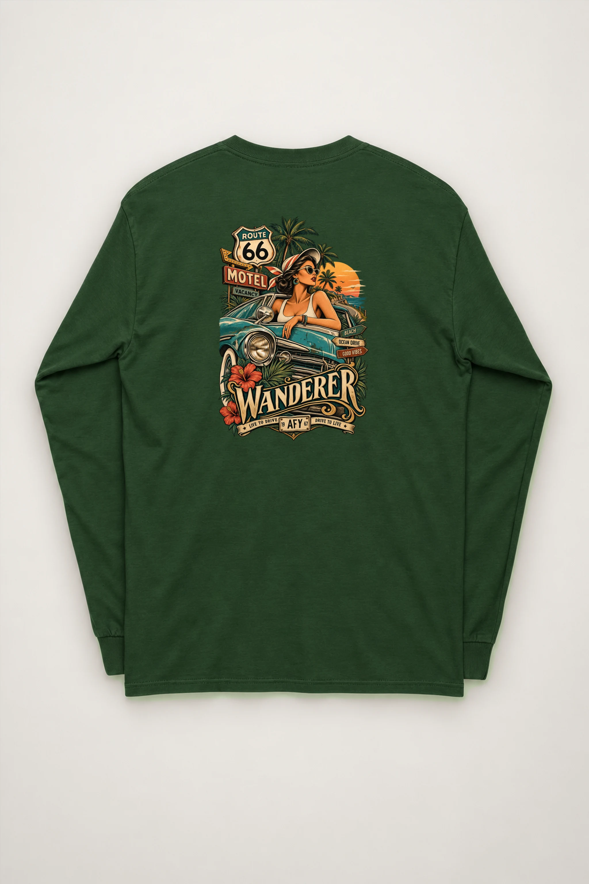 "Route 66 Wanderer" Unisex Longsleeve T-shirt