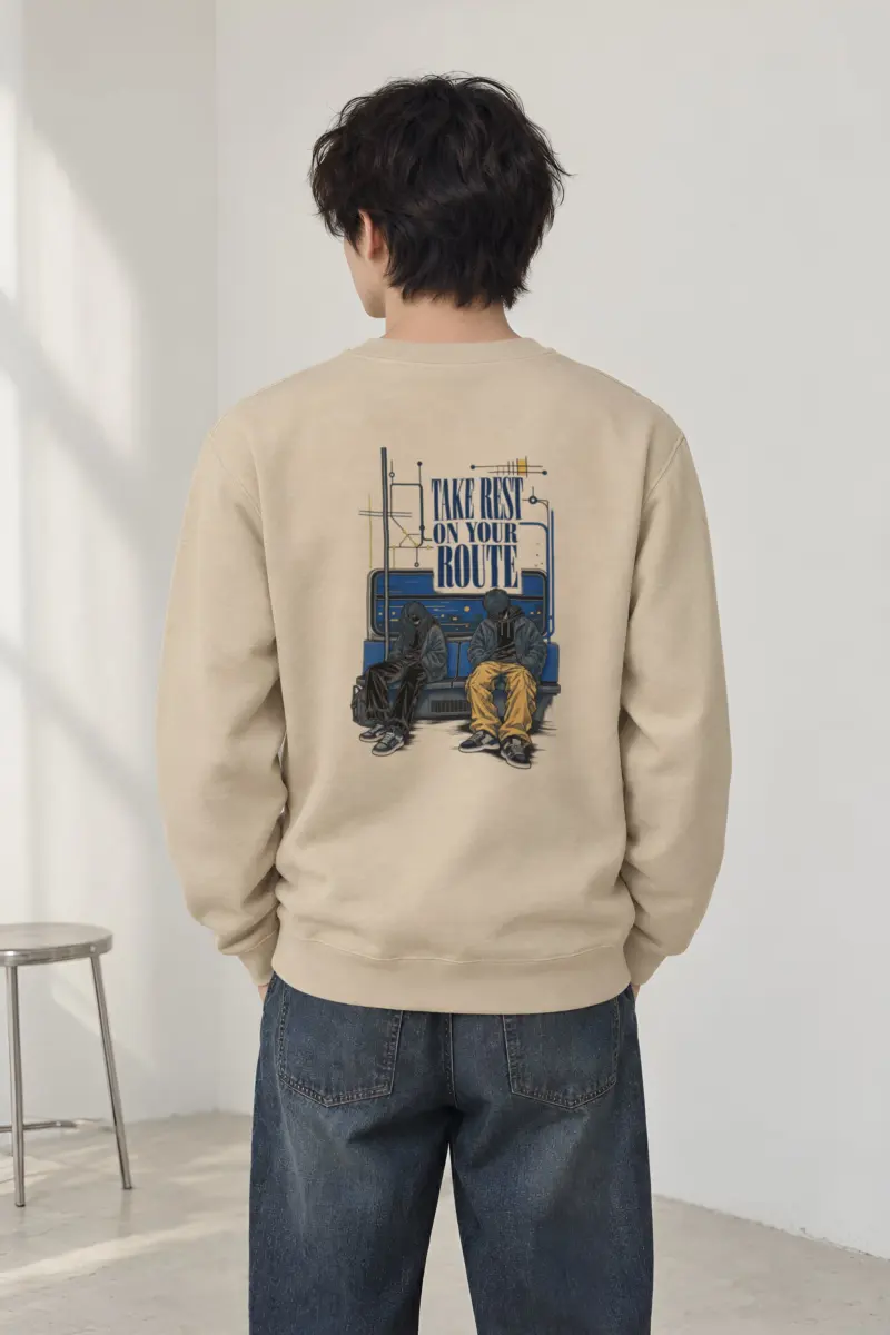 "Route Rest" Heavy Blend Unisex Crewneck Sweatshirt
