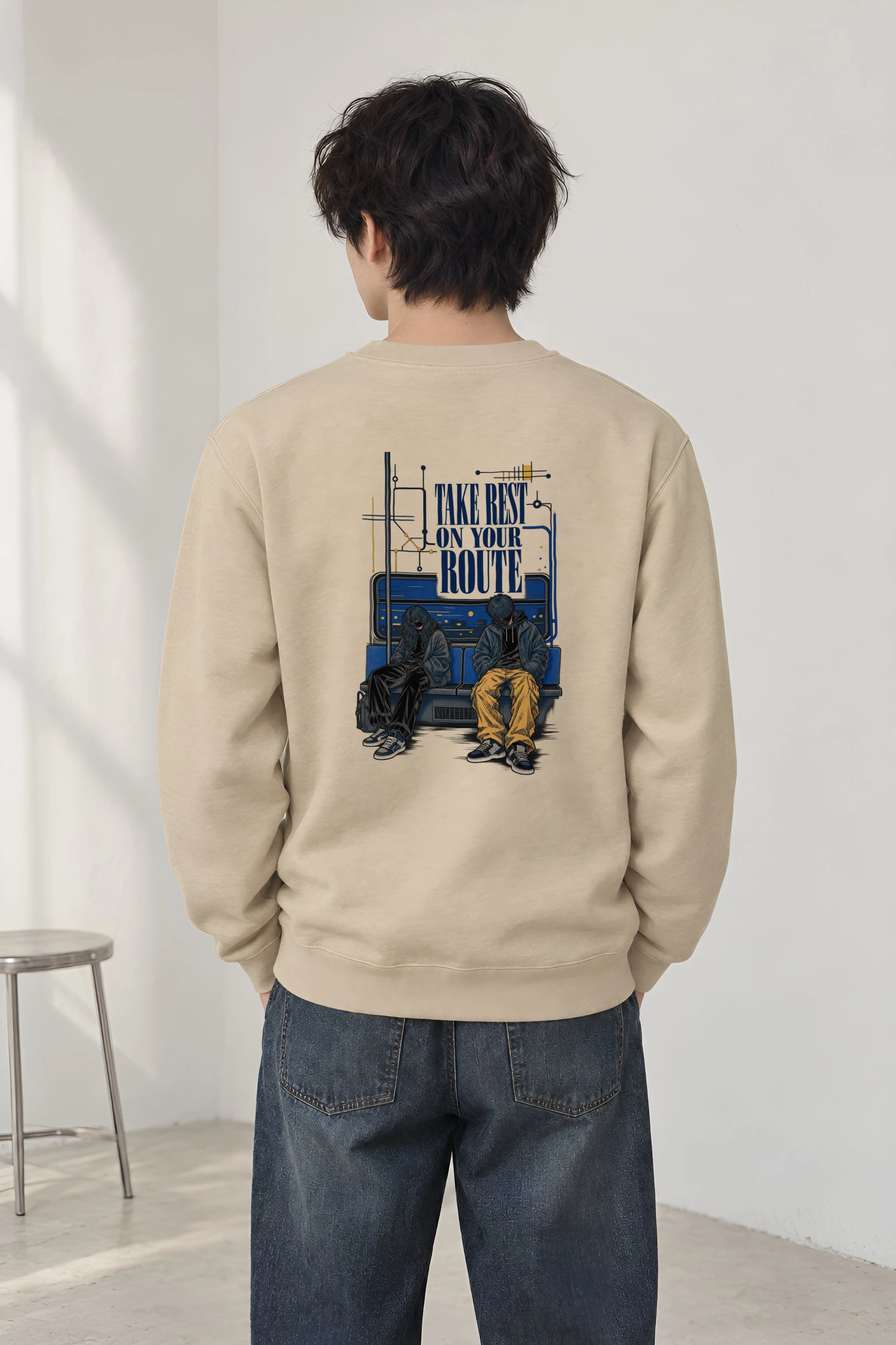 "Route Rest" Heavy Blend Unisex Crewneck Sweatshirt