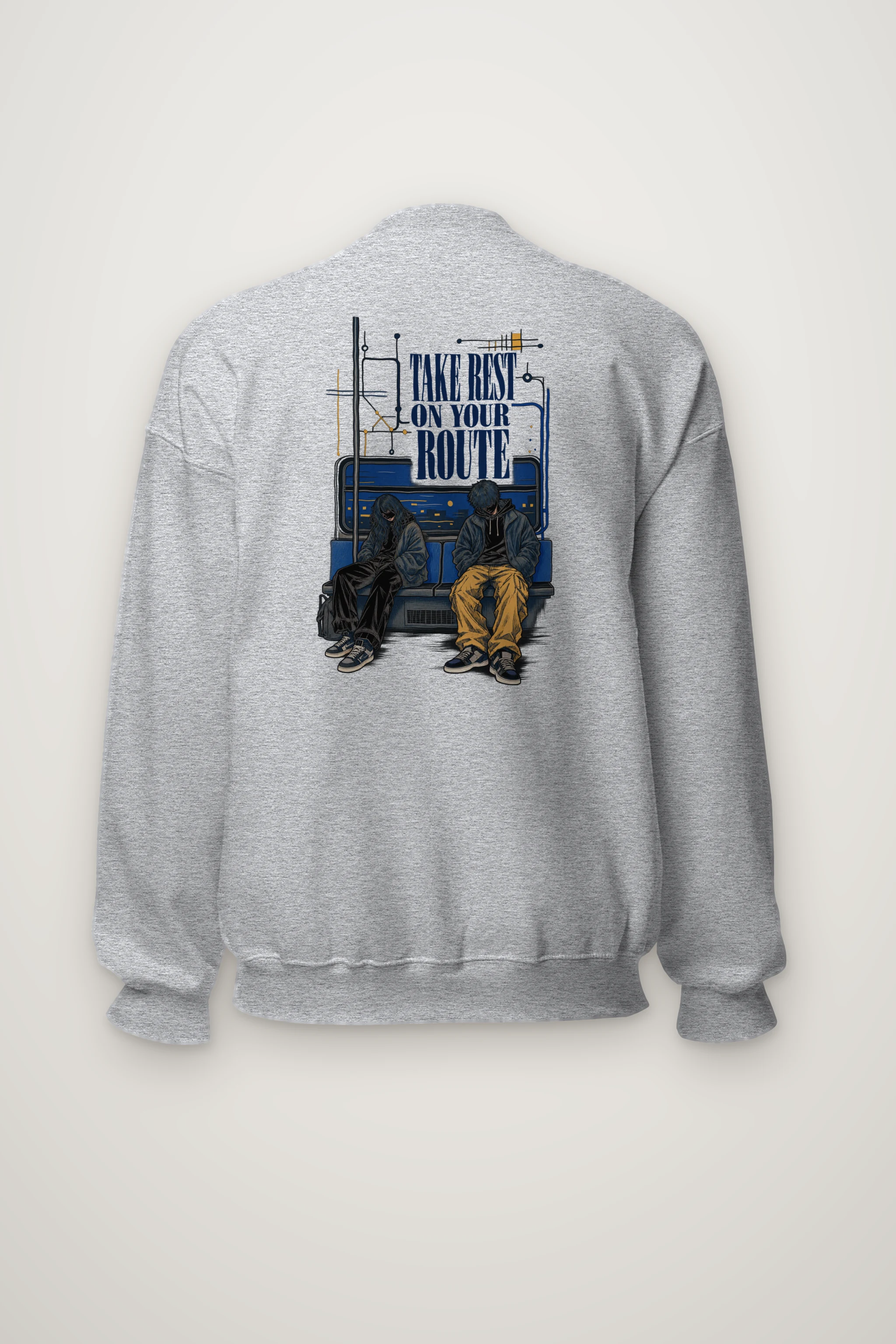 "Route Rest" Heavy Blend Unisex Crewneck Sweatshirt