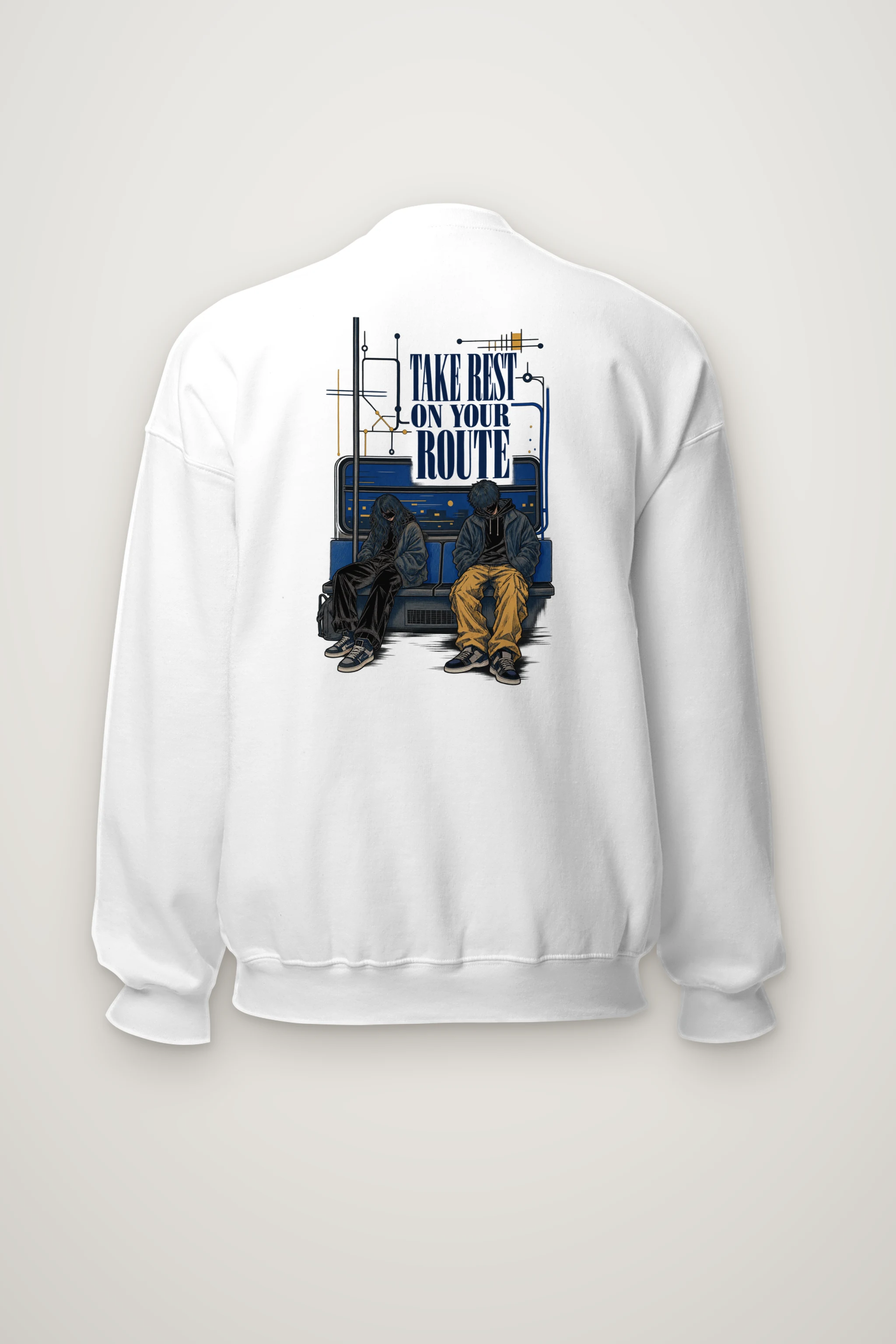"Route Rest" Heavy Blend Unisex Crewneck Sweatshirt