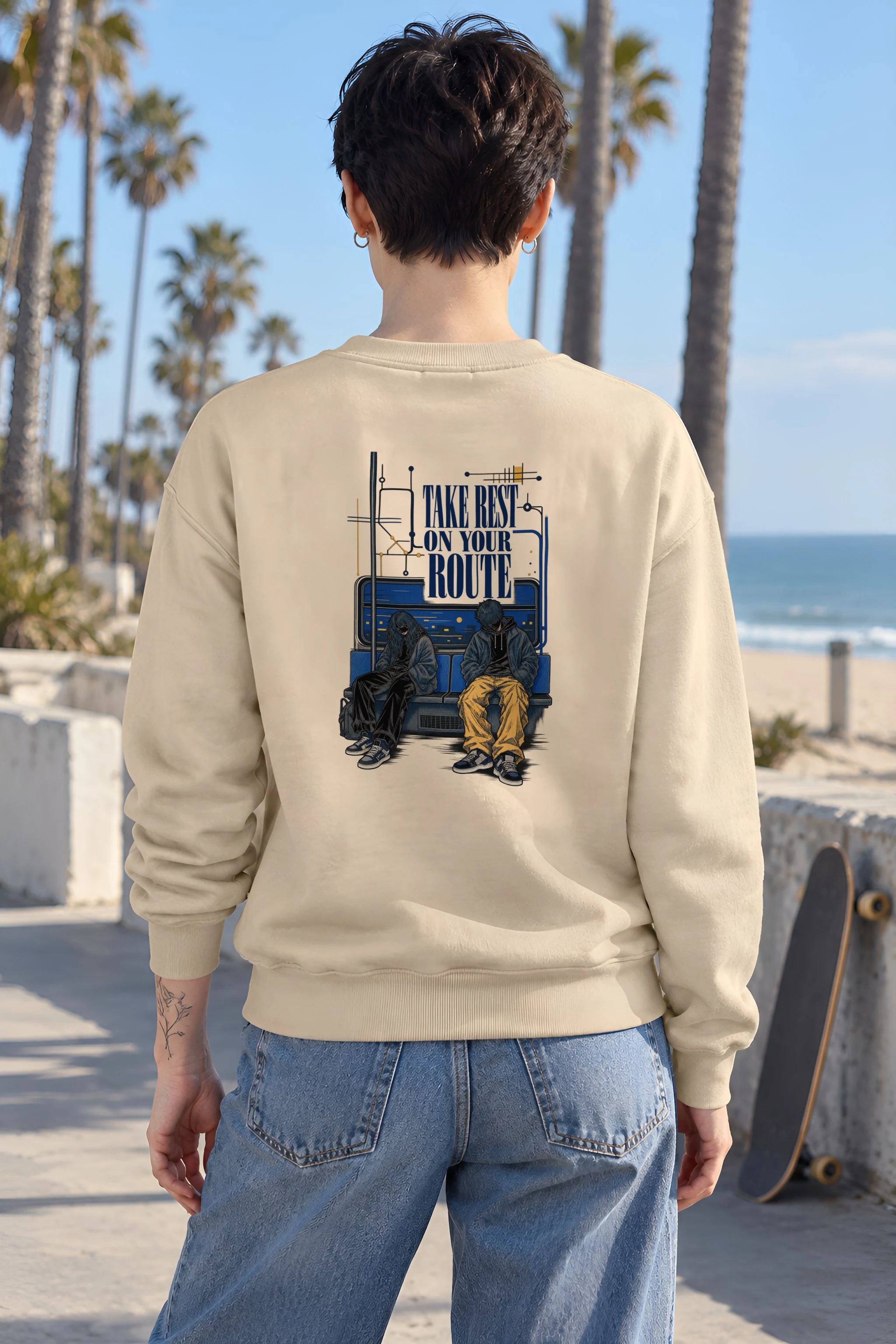 "Route Rest" 1 Crewneck Sweatshirt