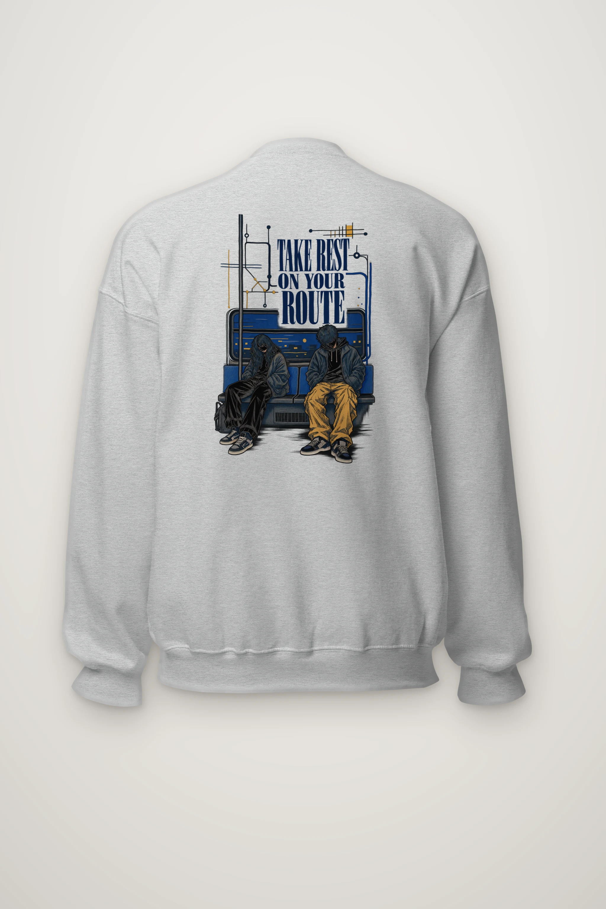 "Route Rest" Heavy Blend Unisex Crewneck Sweatshirt