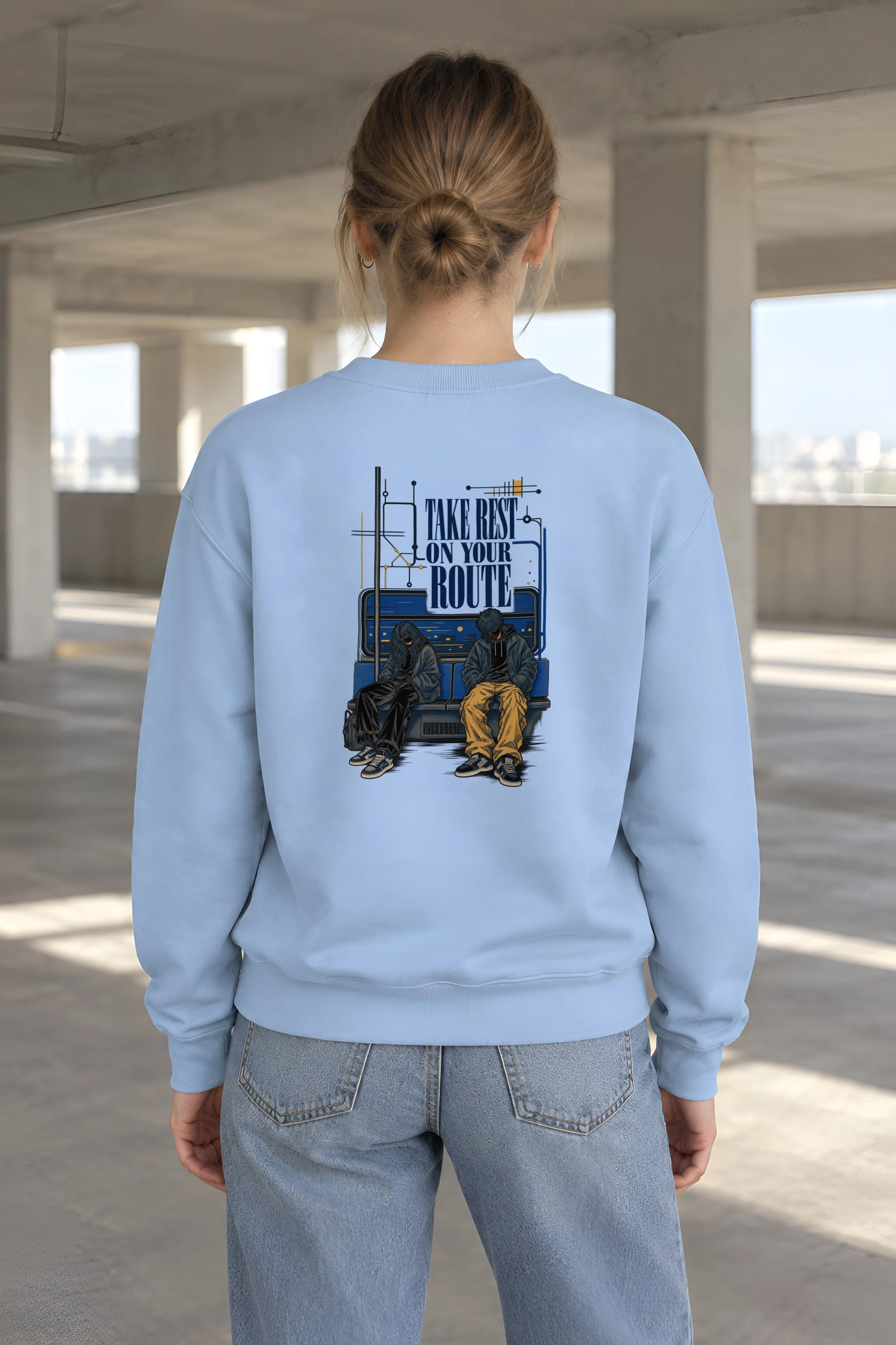 "Route Rest" 1 Crewneck Sweatshirt