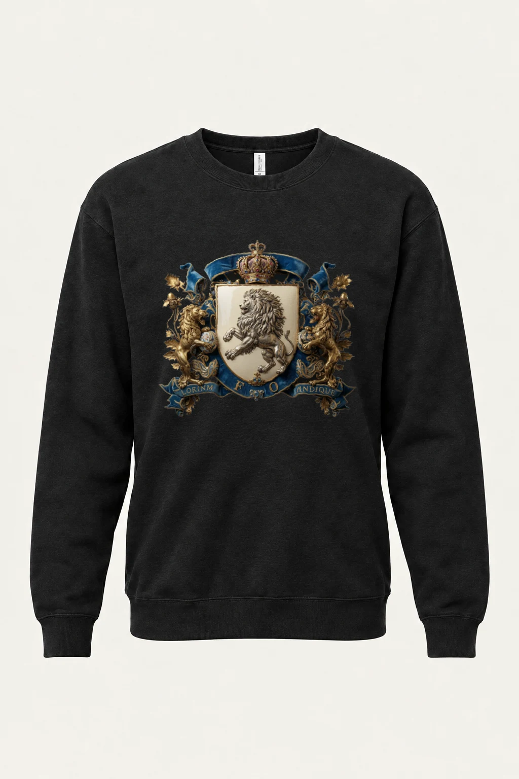 "Royal Lion Crest" Heavy Blend Unisex Crewneck Sweatshirt | Gildan 18000
