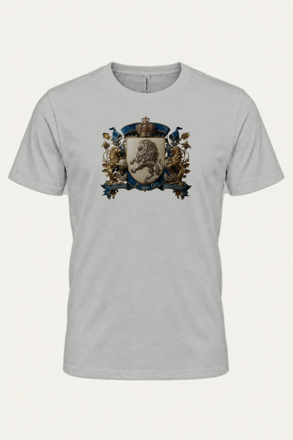 "Royal Lion Crest" Heavyweight Unisex Crewneck T-shirt | Gildan 5000
