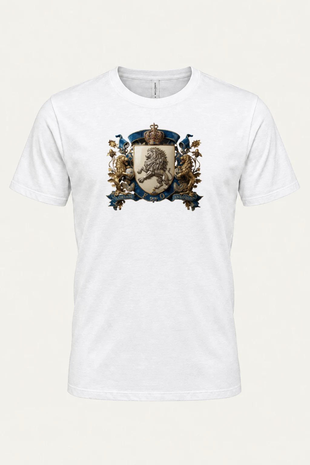 "Royal Lion Crest" Heavyweight Unisex Crewneck T-shirt | Gildan 5000