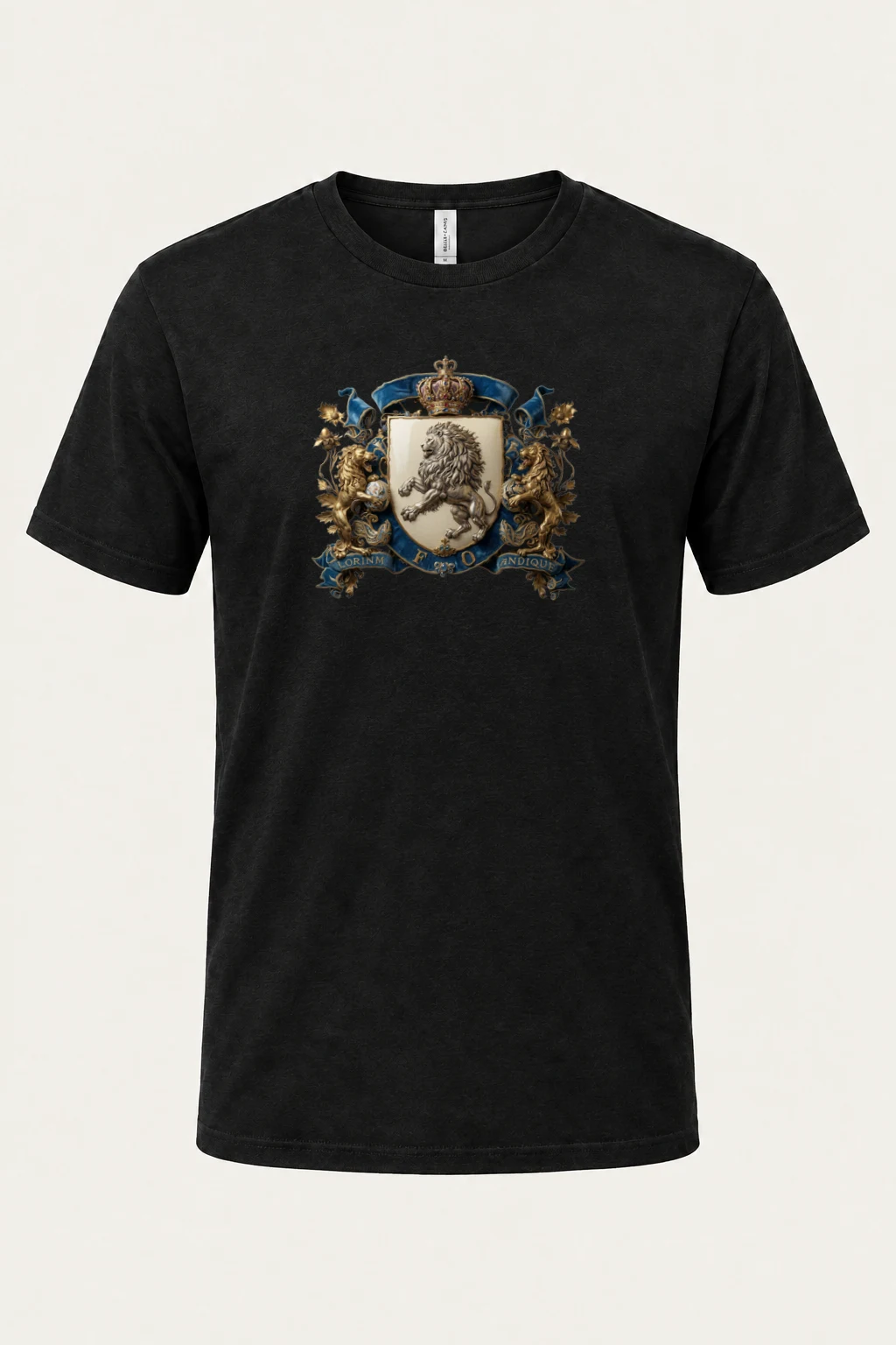 "Royal Lion Crest" Heavyweight Unisex Crewneck T-shirt | Gildan 5000