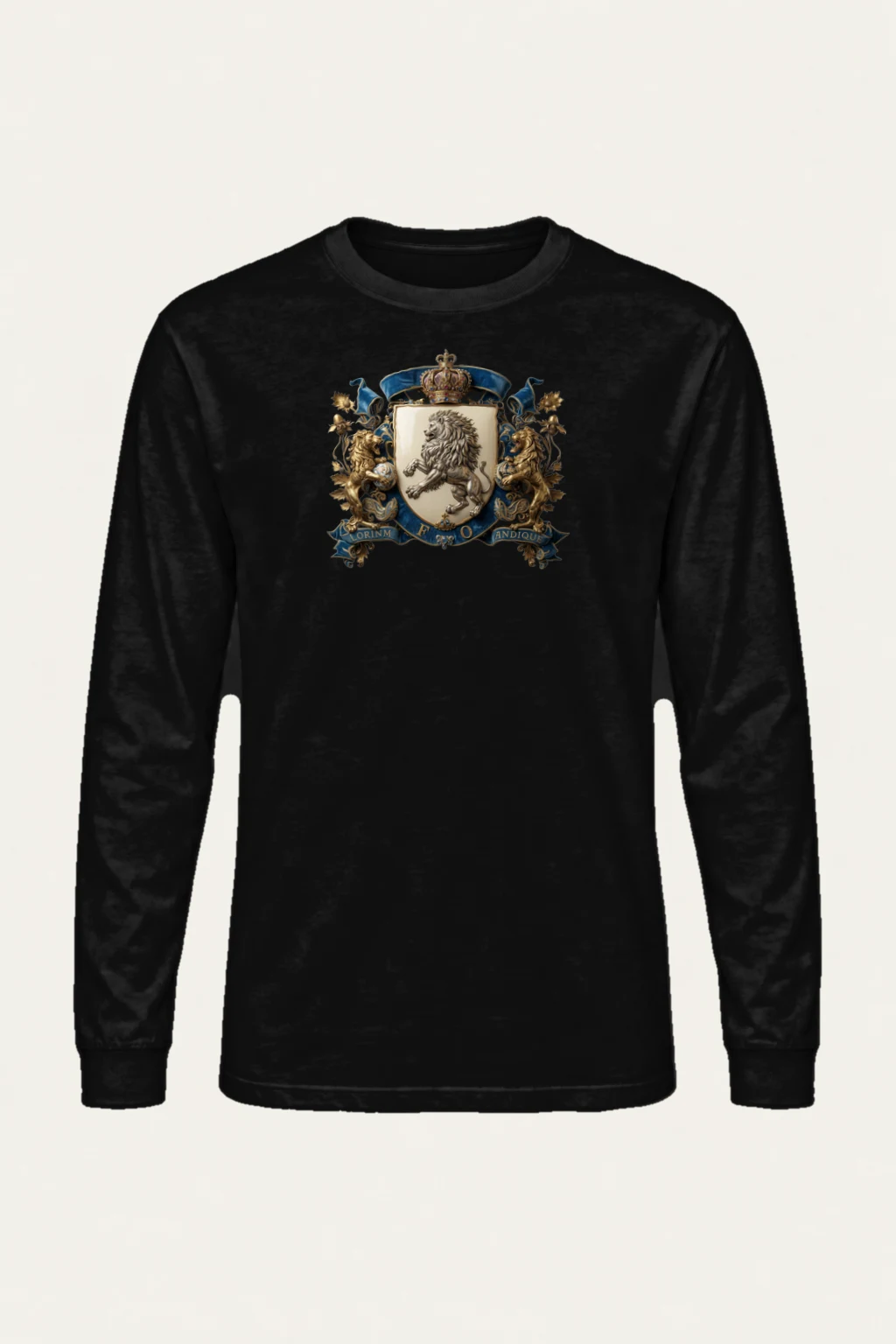 "Royal Lion Crest" Unisex Longsleeve T-shirt | Gildan 2400