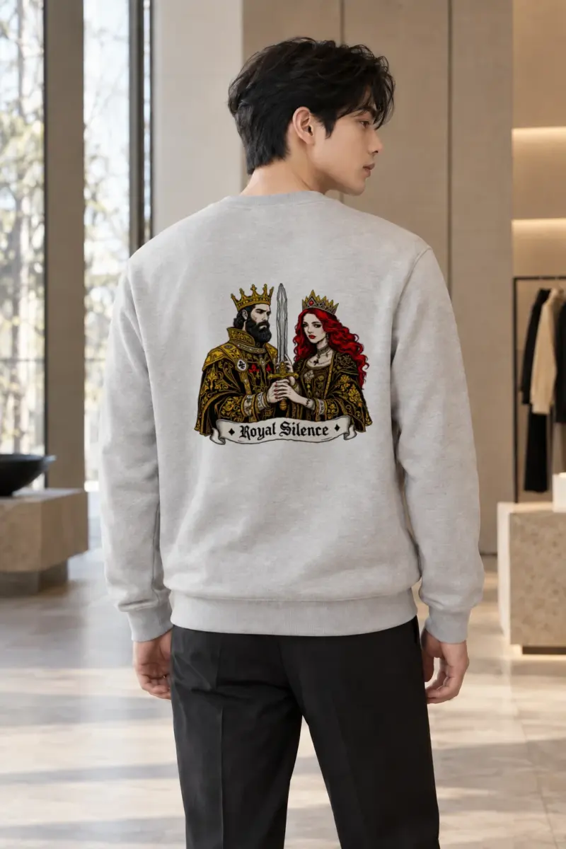 "Royal Silence" Heavy Blend Unisex Crewneck Sweatshirt | Gildan 18000