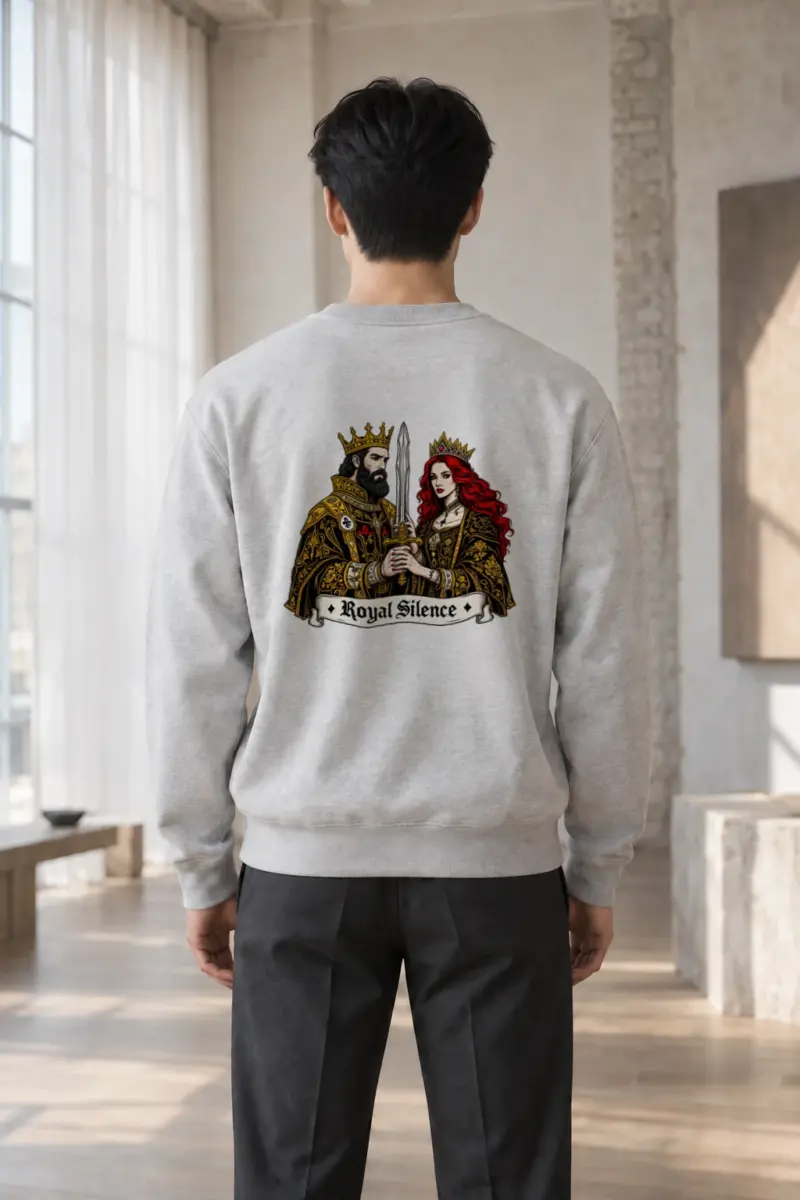 "Royal Silence" Heavy Blend Unisex Crewneck Sweatshirt | Gildan 18000