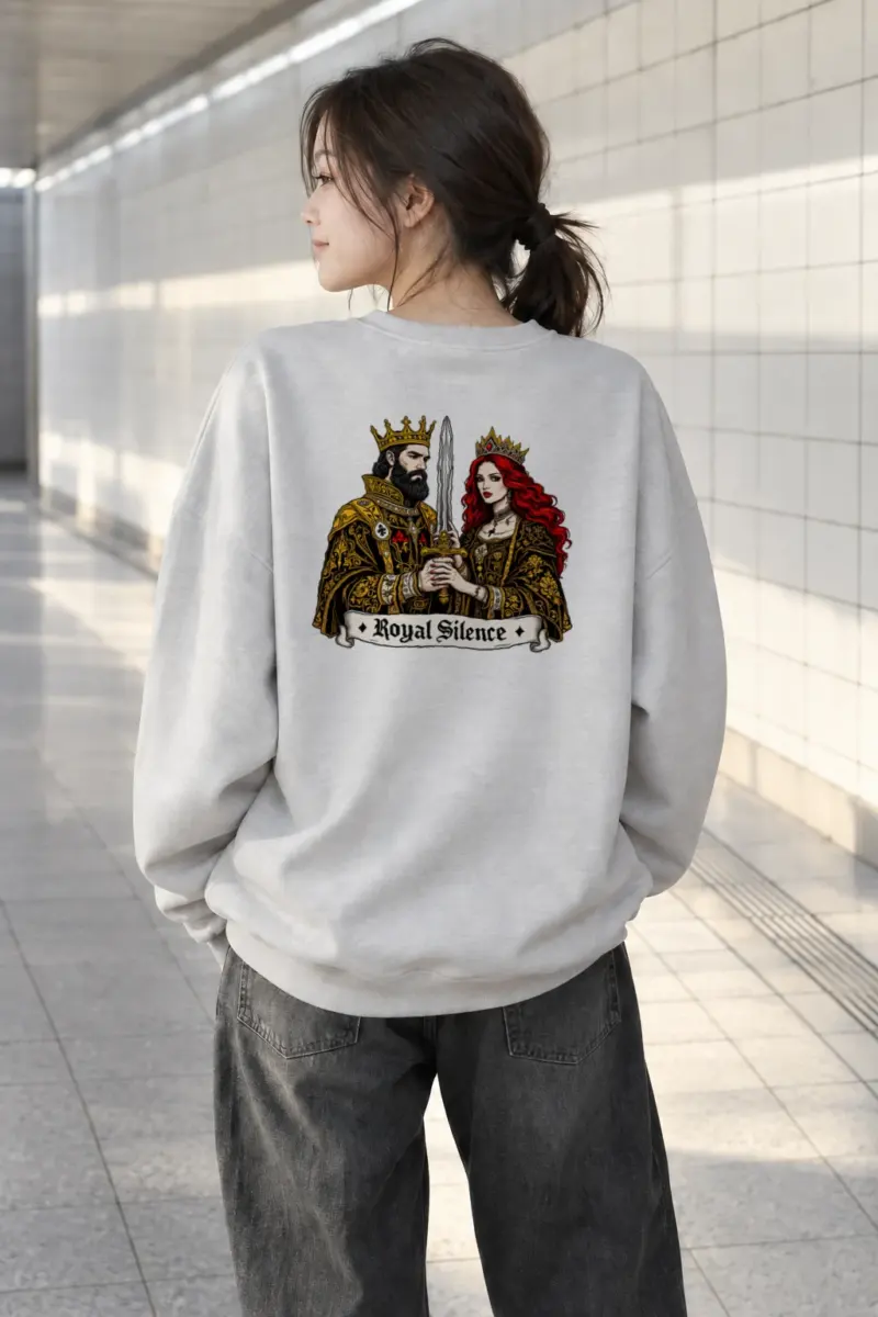 "Royal Silence" Heavy Blend Unisex Crewneck Sweatshirt | Gildan 18000