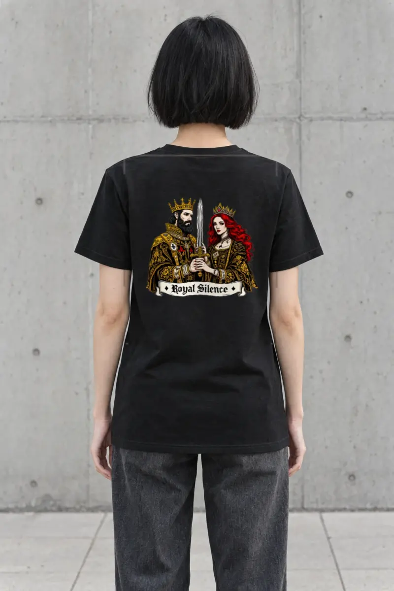 "Royal Silence" Heavyweight Unisex Crewneck T-shirt