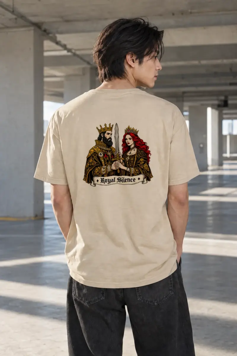 "Royal Silence" Heavyweight Unisex Crewneck T-shirt | Gildan 5000