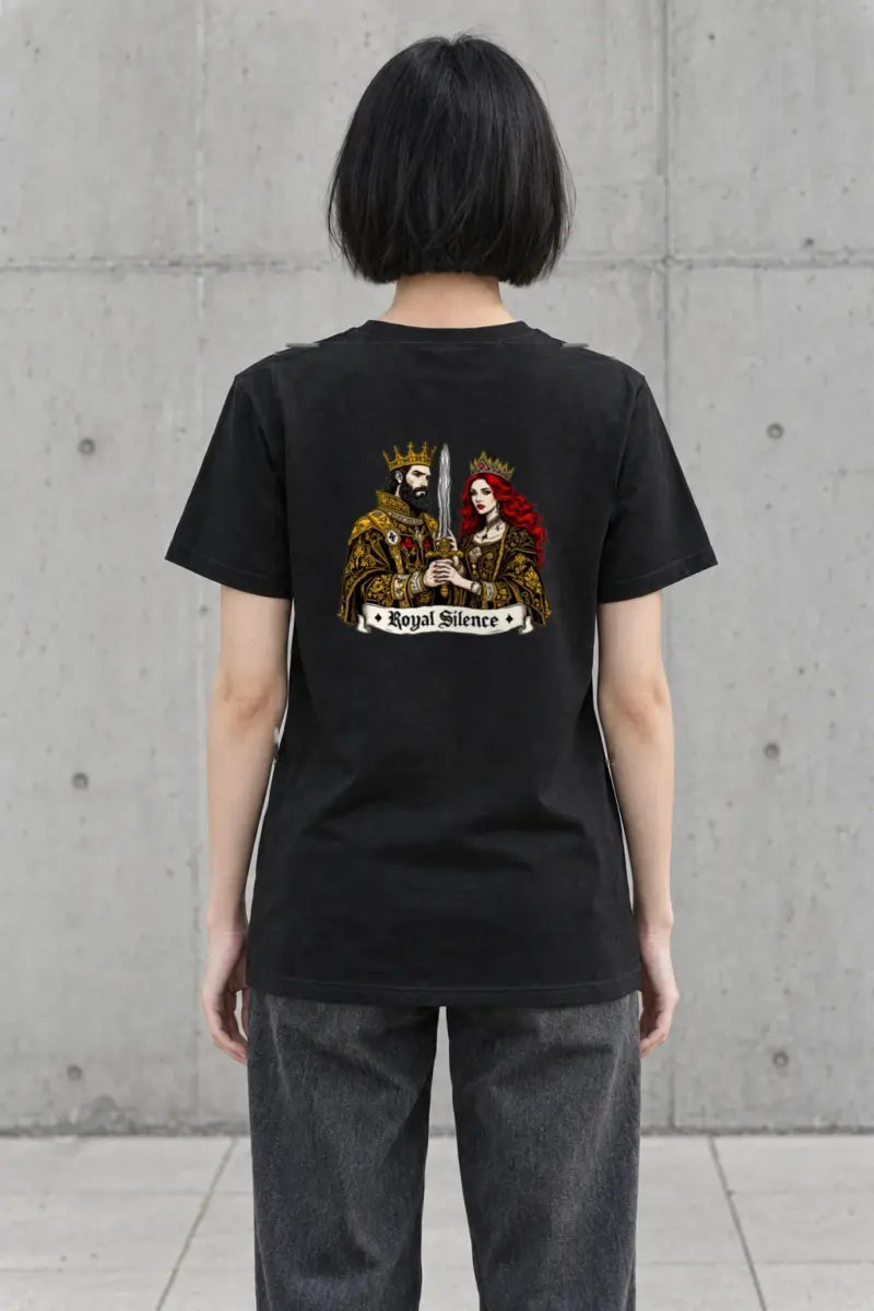 "Royal Silence" Heavyweight Unisex Crewneck T-shirt