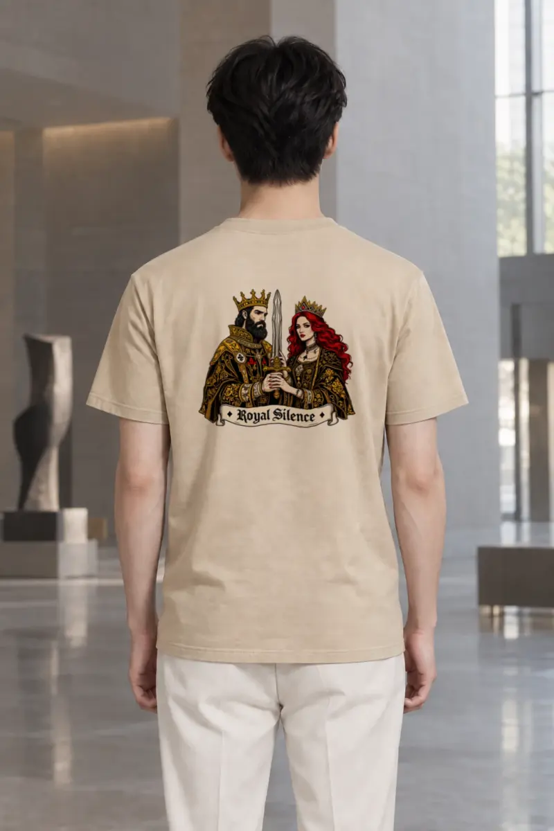 "Royal Silence" Heavyweight Unisex Crewneck T-shirt | Gildan 5000