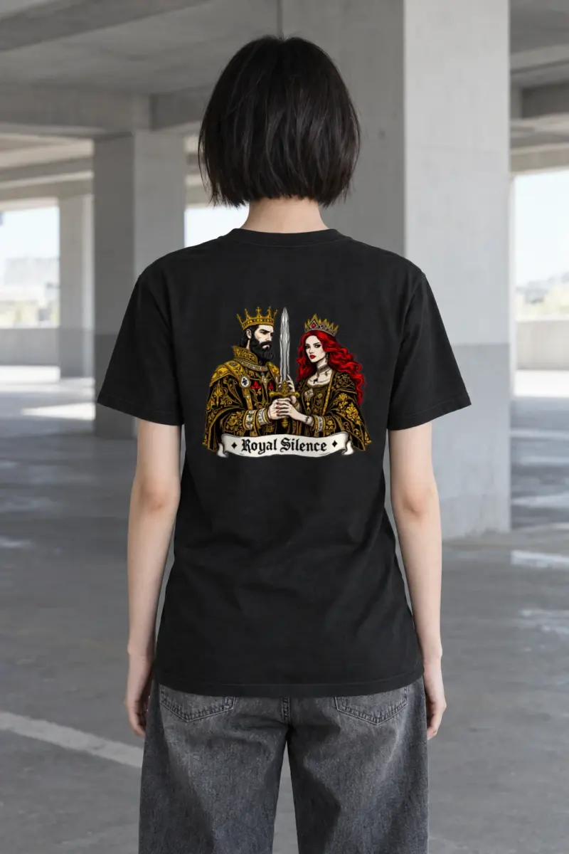 "Royal Silence" Heavyweight Unisex Crewneck T-shirt