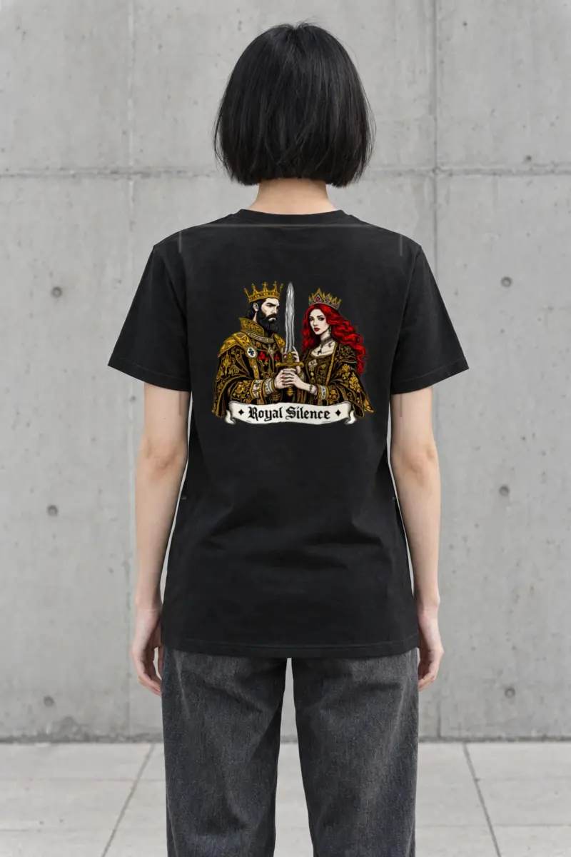 "Royal Silence" Heavyweight Unisex Crewneck T-shirt