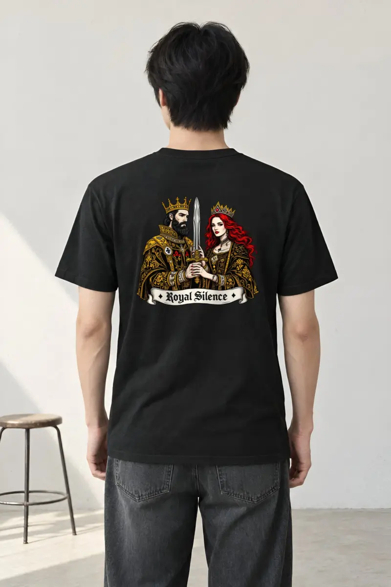 "Royal Silence" Heavyweight Unisex Crewneck T-shirt