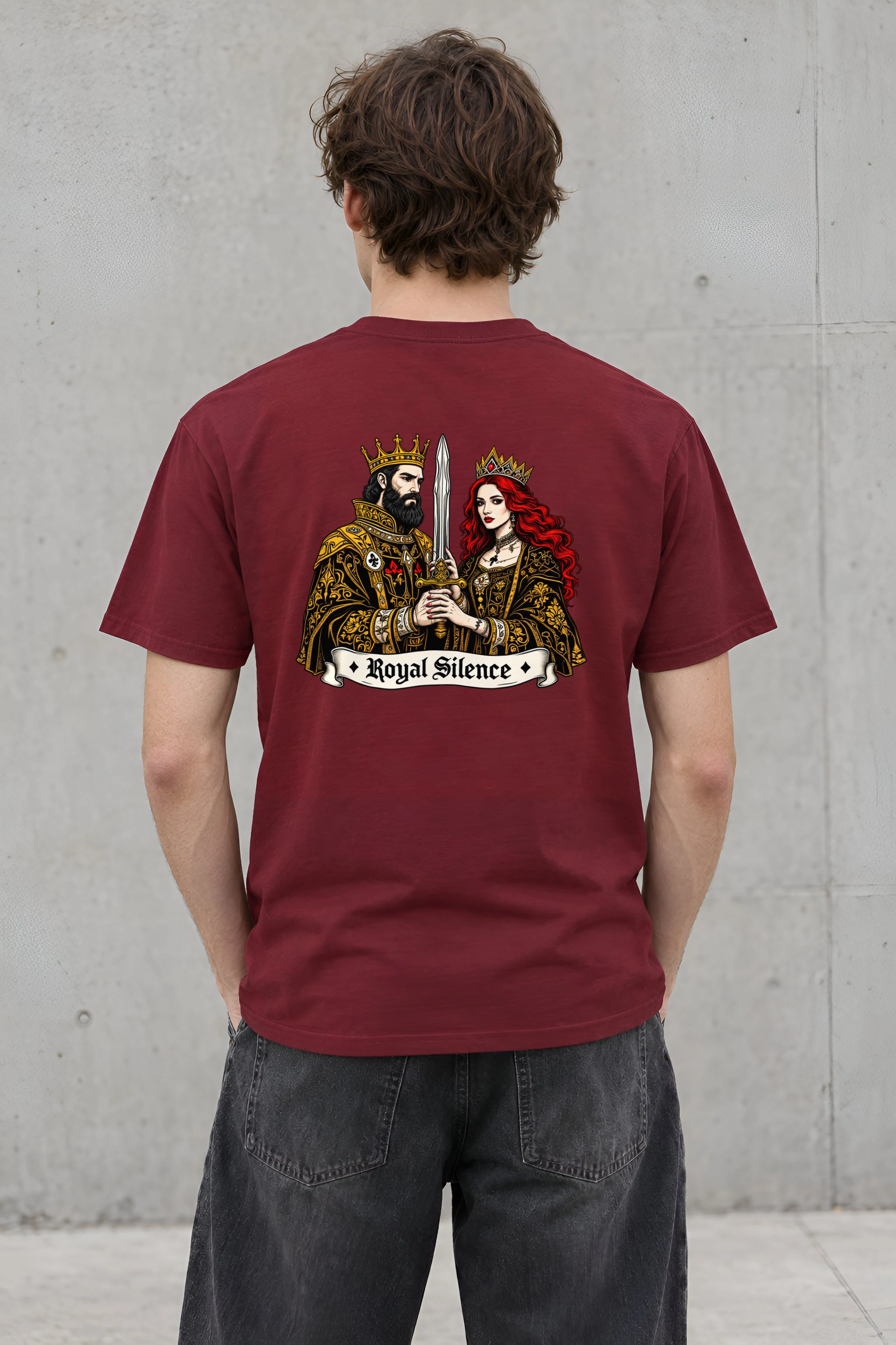 "Royal Silence" Heavyweight Unisex Crewneck T-shirt
