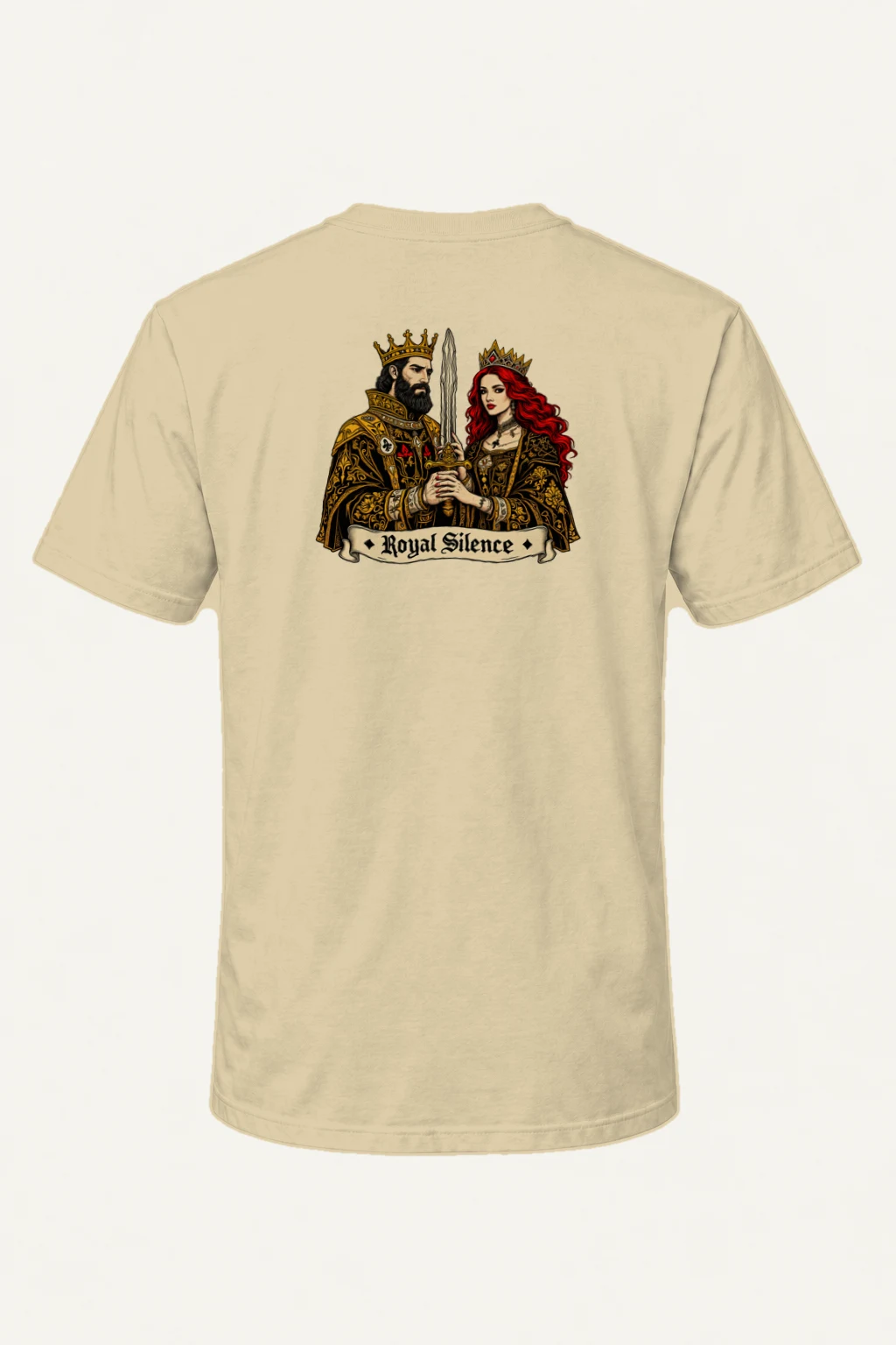 "Royal Silence" Heavyweight Unisex Crewneck T-shirt | Gildan 5000