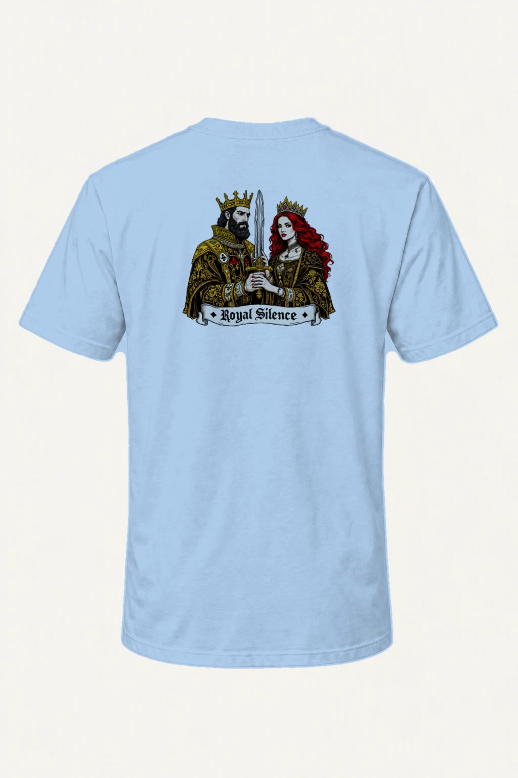 "Royal Silence" Heavyweight Unisex Crewneck T-shirt | Gildan 5000