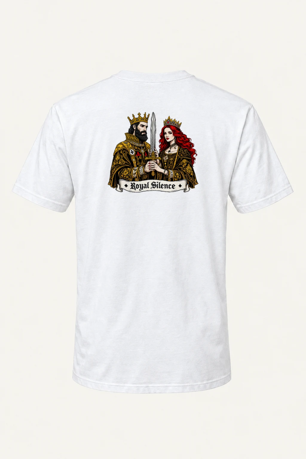 "Royal Silence" Heavyweight Unisex Crewneck T-shirt | Gildan 5000
