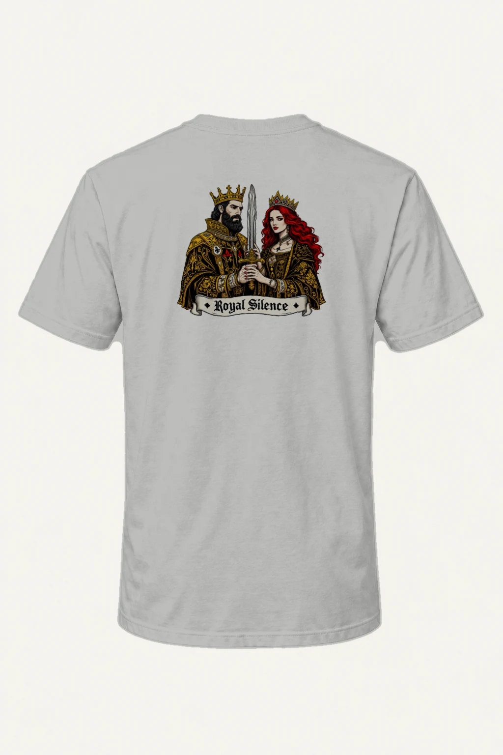 "Royal Silence" Heavyweight Unisex Crewneck T-shirt | Gildan 5000