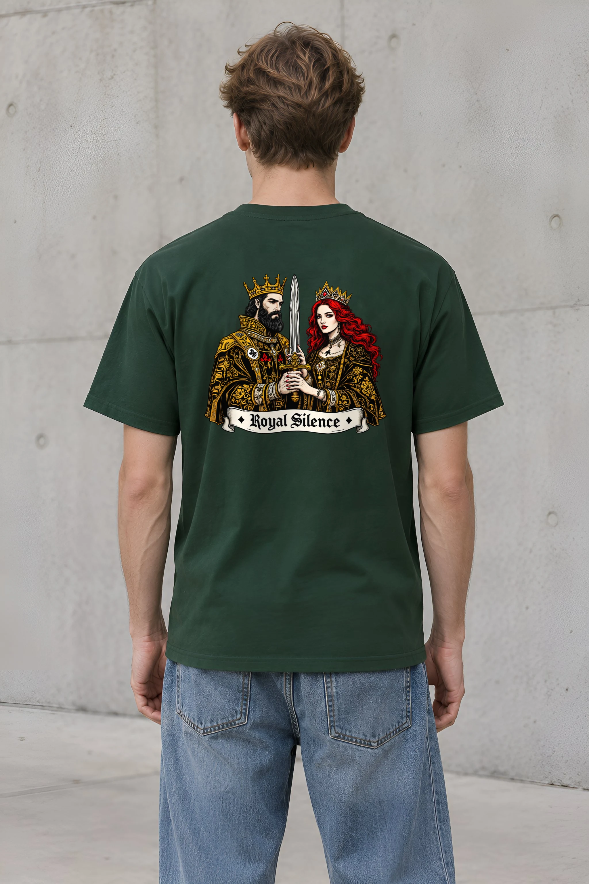 "Royal Silence" Heavyweight Unisex Crewneck T-shirt
