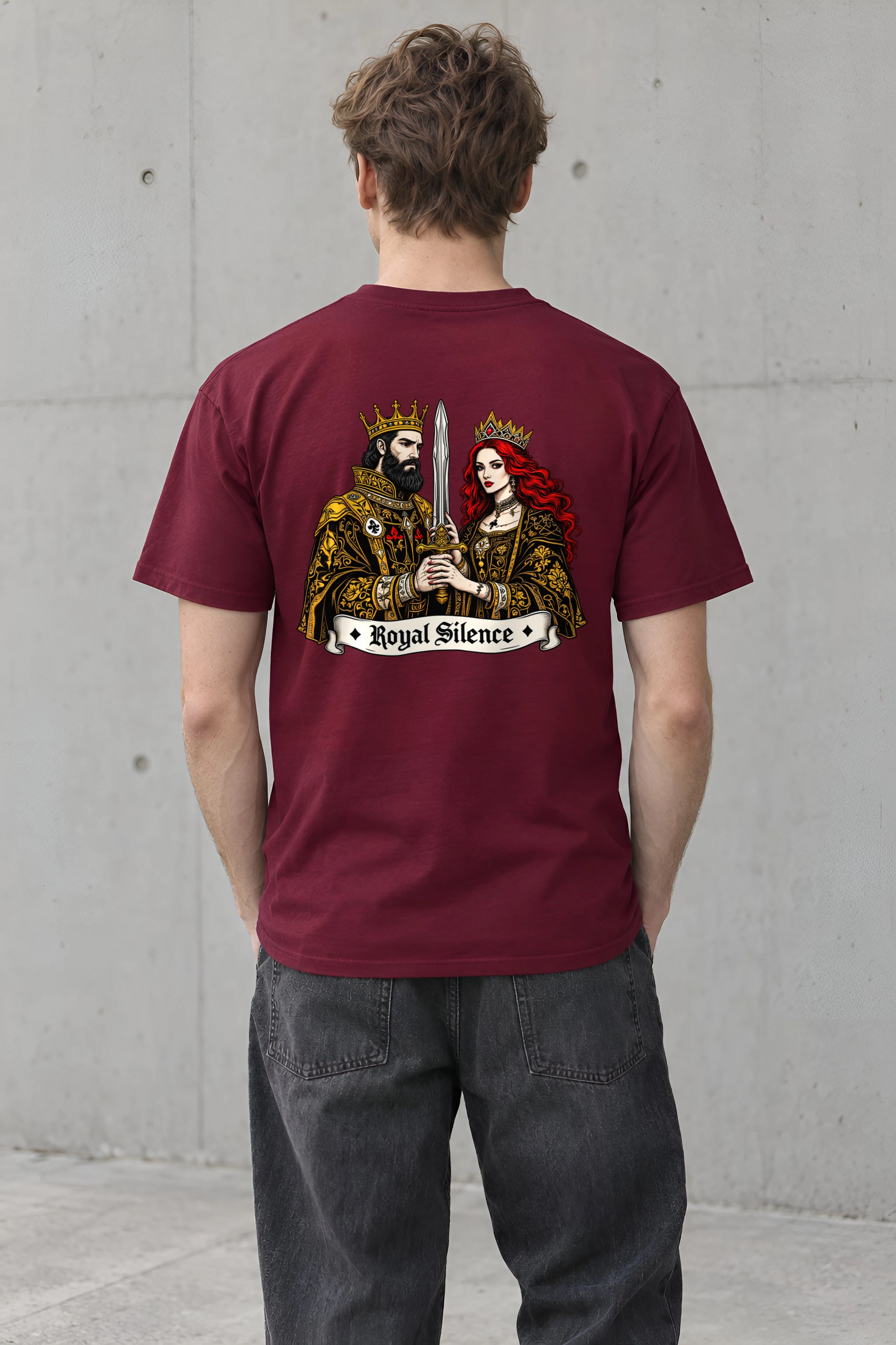 "Royal Silence" Heavyweight Unisex Crewneck T-shirt