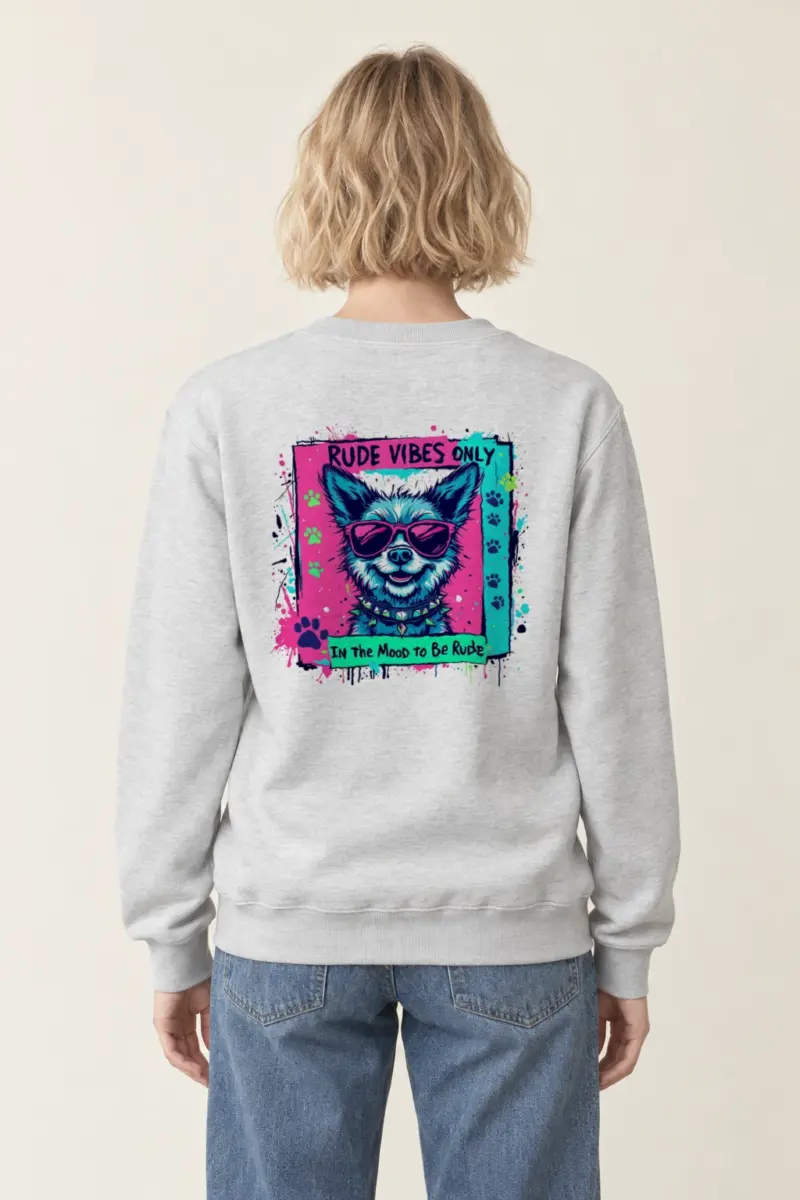 "Rude Vibes Only" Heavy Blend Unisex Crewneck Sweatshirt | Gildan 18000