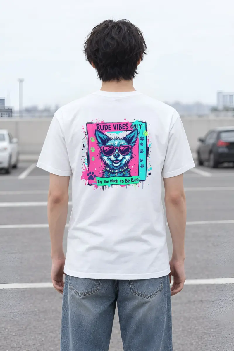 "Rude Vibes Only" Heavyweight Unisex Crewneck T-shirt