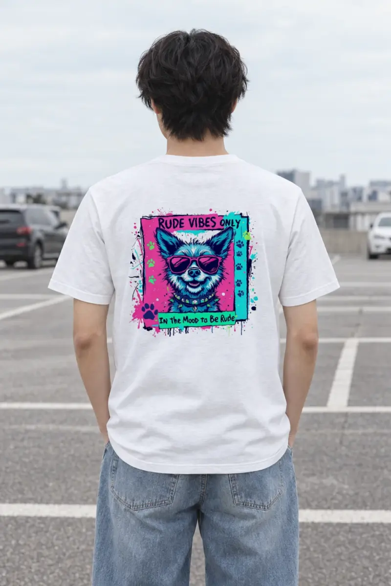 "Rude Vibes Only" Heavyweight Unisex Crewneck T-shirt | Gildan 5000
