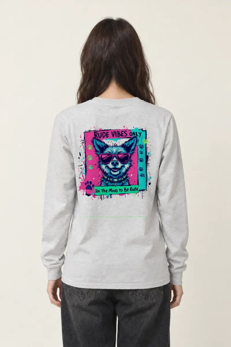 "Rude Vibes Only" Unisex Longsleeve T-shirt | Gildan 2400