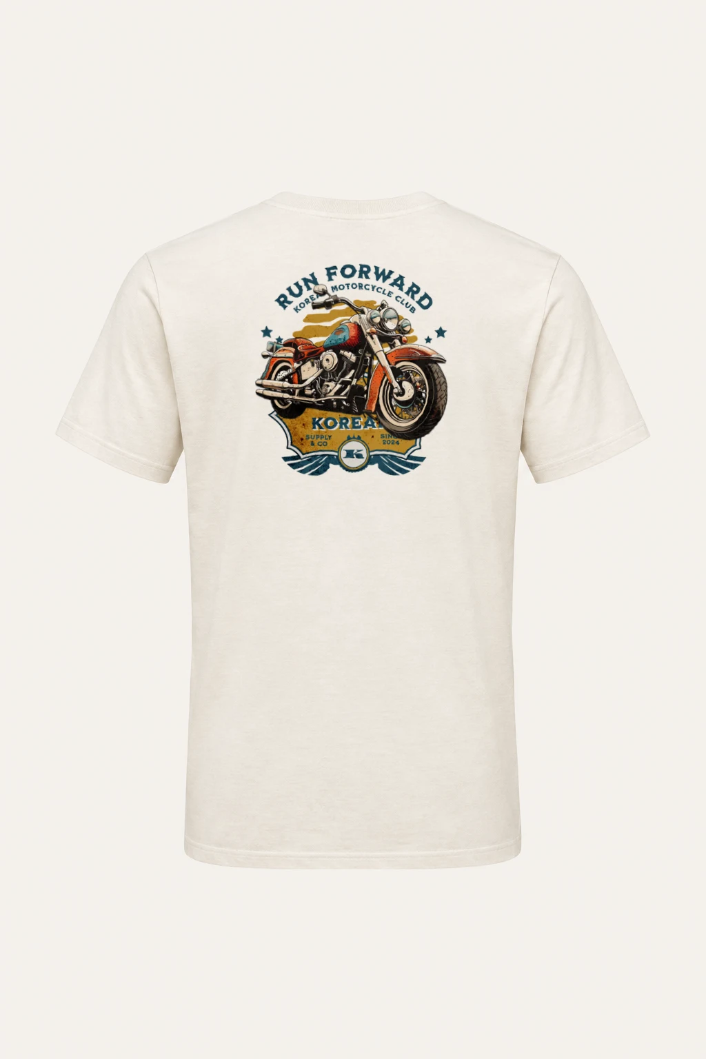 "Run Forward Korea" Heavyweight Unisex Crewneck T-shirt | Gildan 5000
