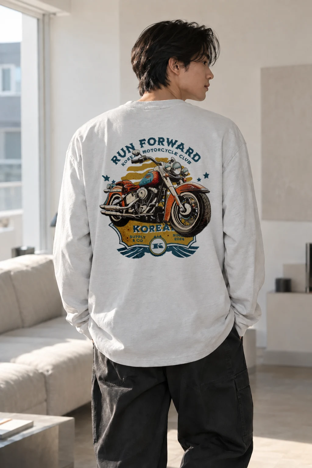 "Run Forward Korea" Unisex Longsleeve T-shirt | Gildan 2400