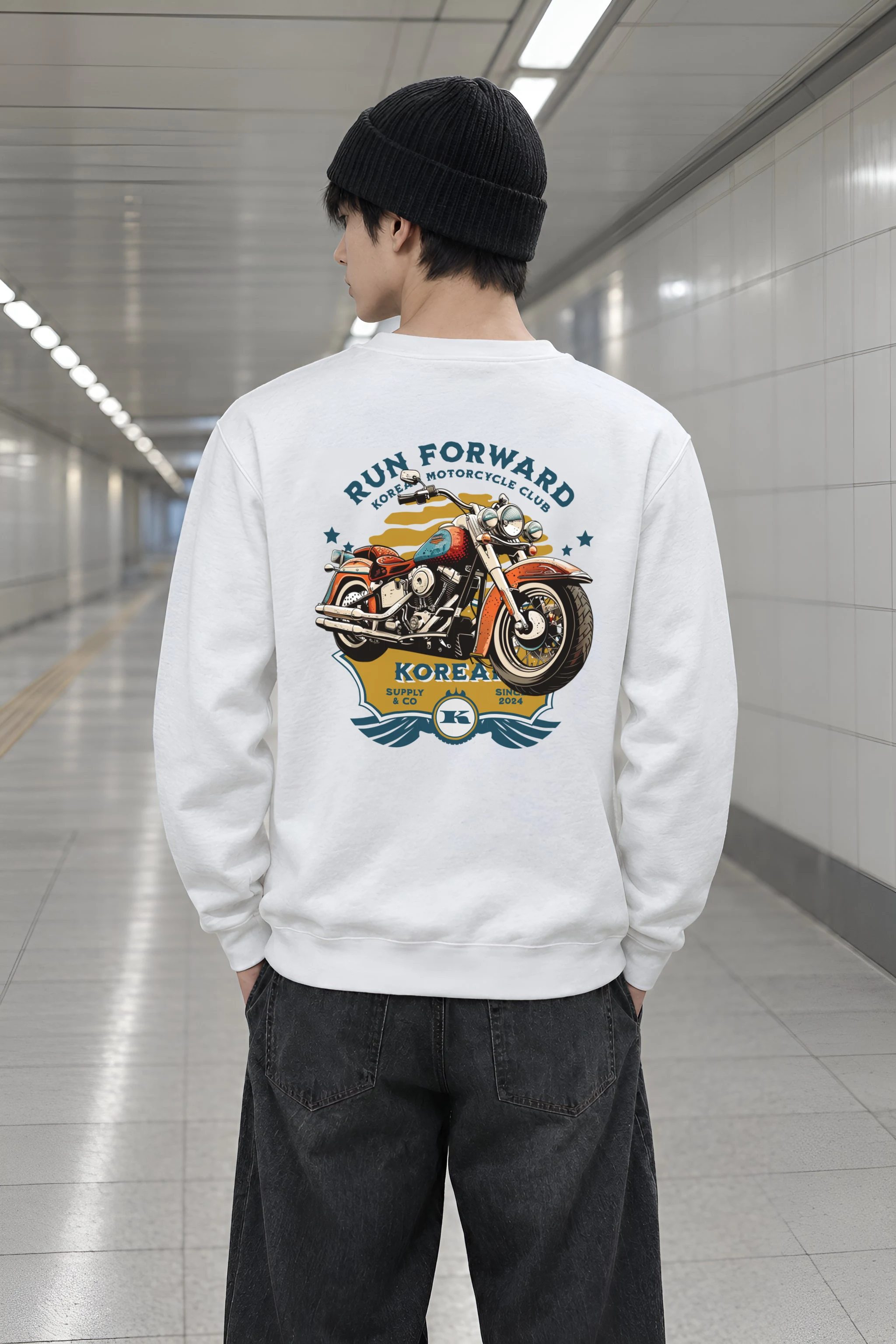 "Run Forward Motorcycle Club" Heavy Blend Unisex Crewneck Sweatshirt