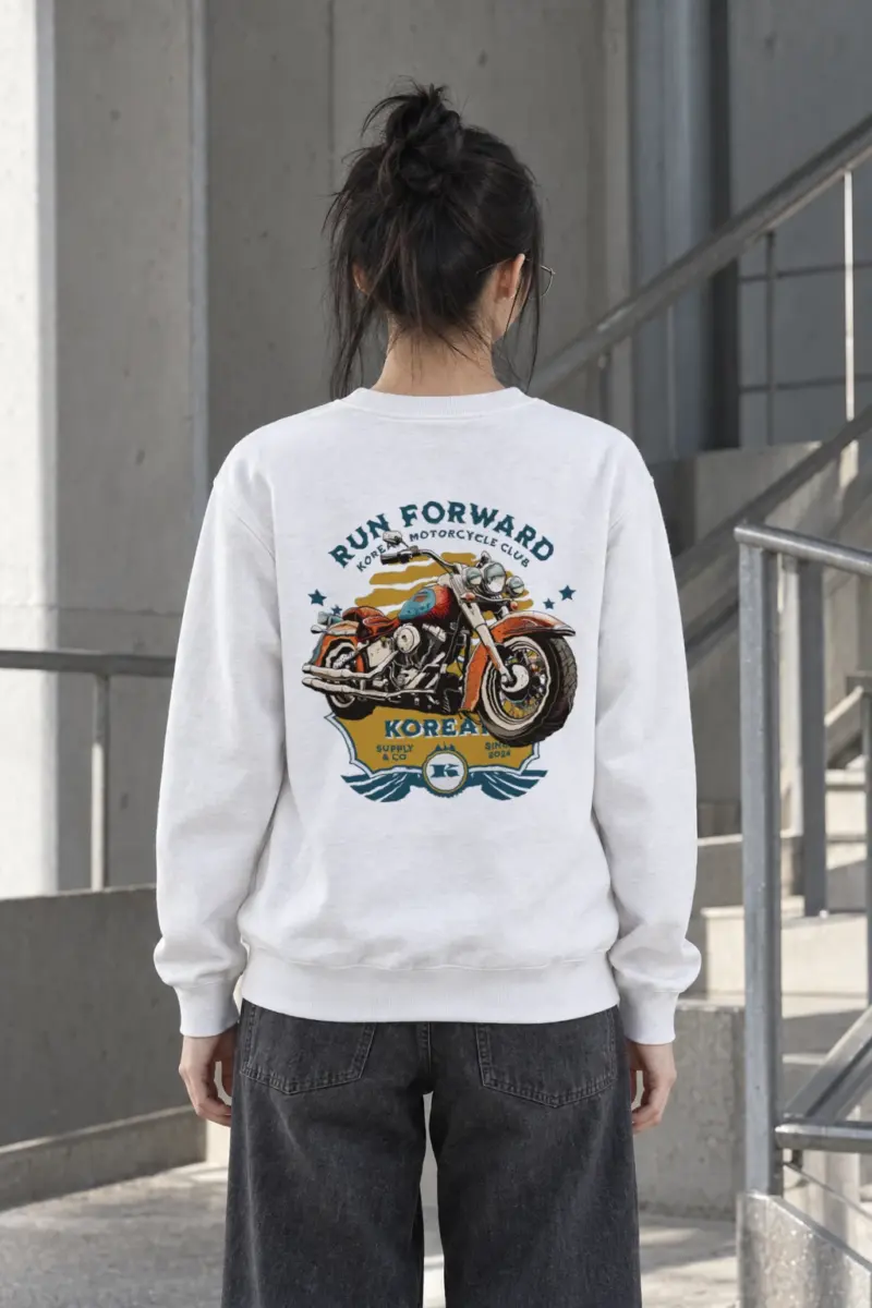 "Run Forward Motorcycle Club" Heavy Blend Unisex Crewneck Sweatshirt