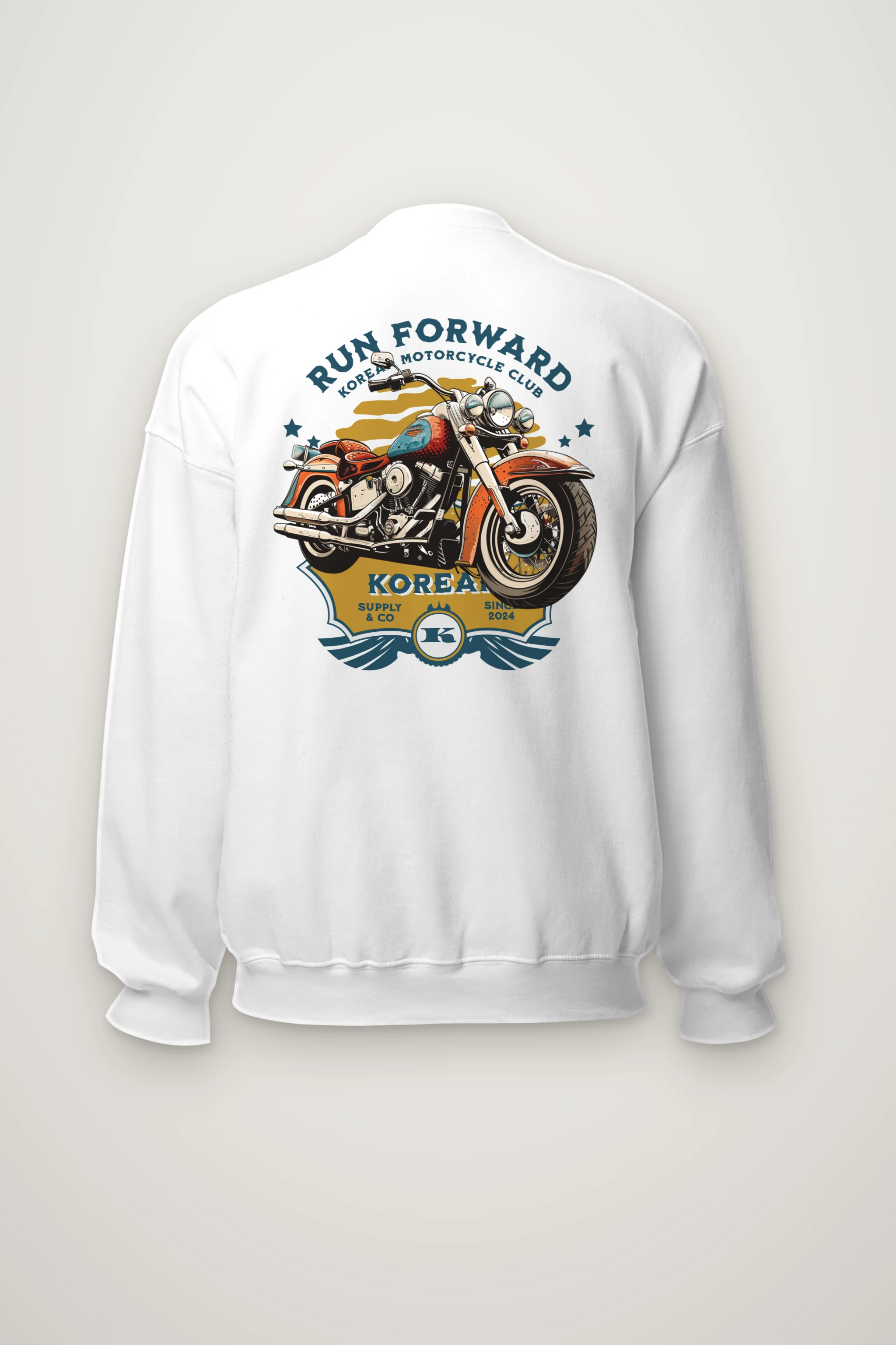 "Run Forward Motorcycle Club" Heavy Blend Unisex Crewneck Sweatshirt