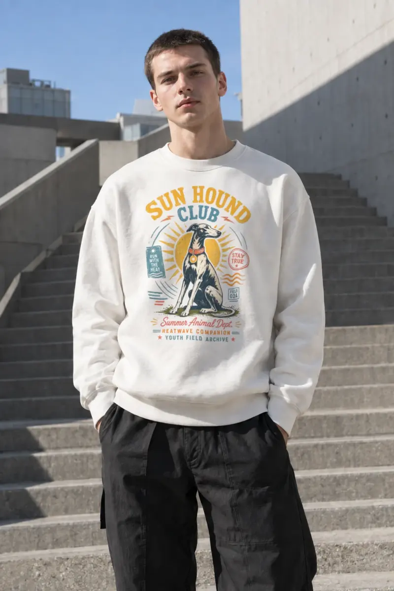 "Run Hound Club" Heavy Blend Unisex Crewneck Sweatshirt | Gildan 18000