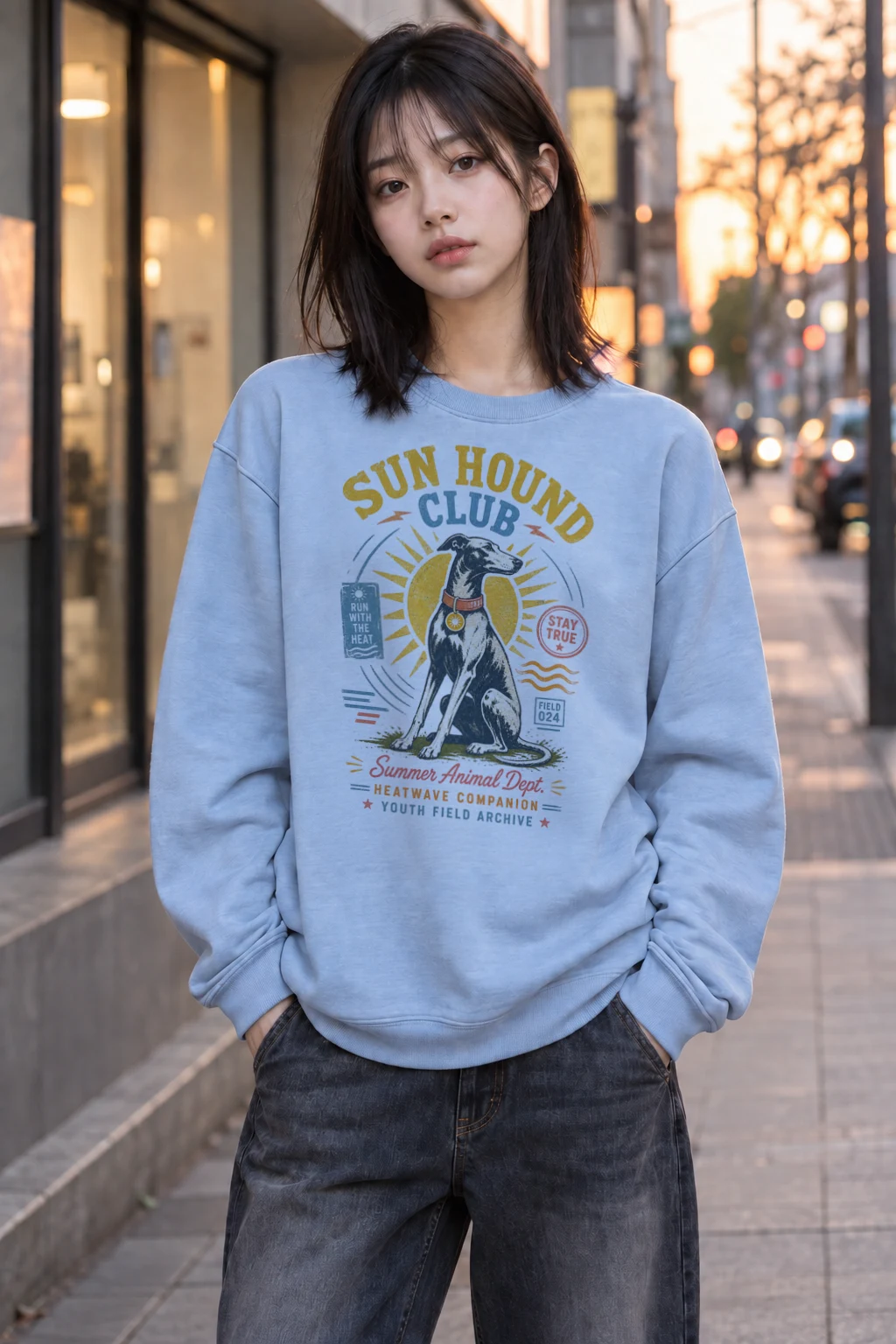 "Run Hound Club" Heavy Blend Unisex Crewneck Sweatshirt | Gildan 18000