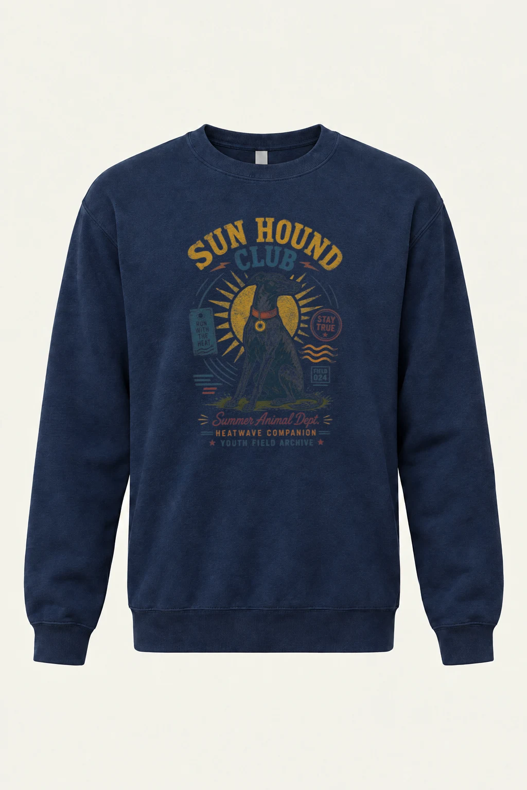 "Run Hound Club" Heavy Blend Unisex Crewneck Sweatshirt | Gildan 18000