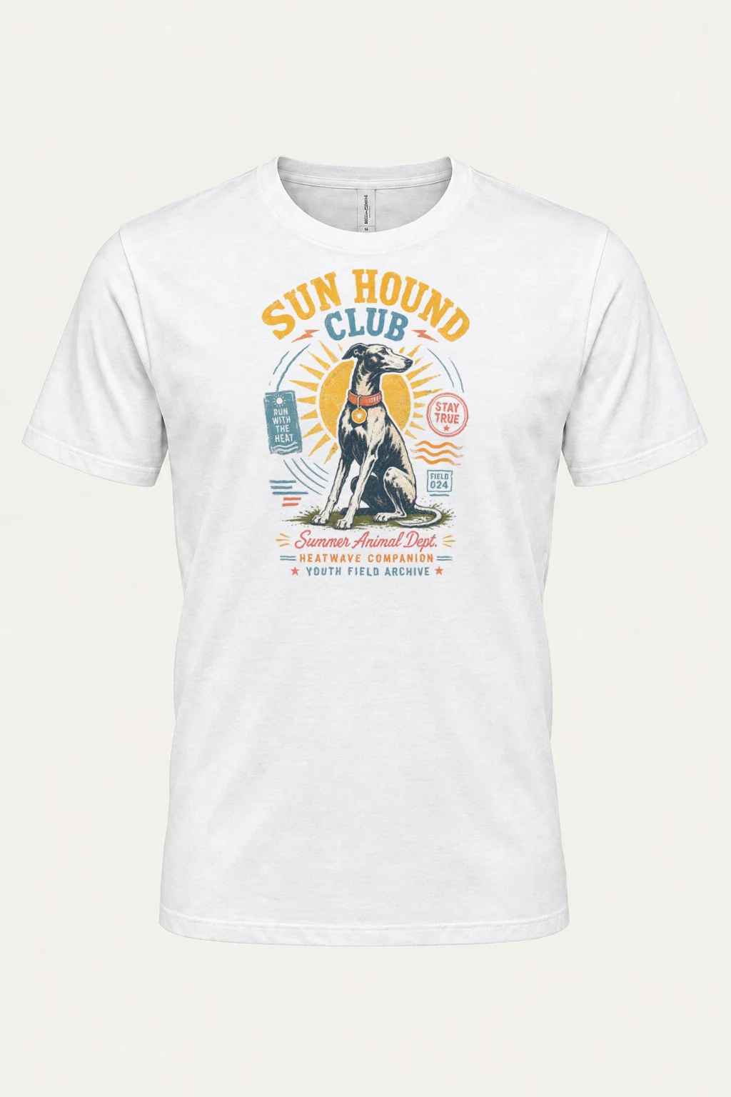 "Run Hound Club" Heavyweight Unisex Crewneck T-shirt | Gildan 5000