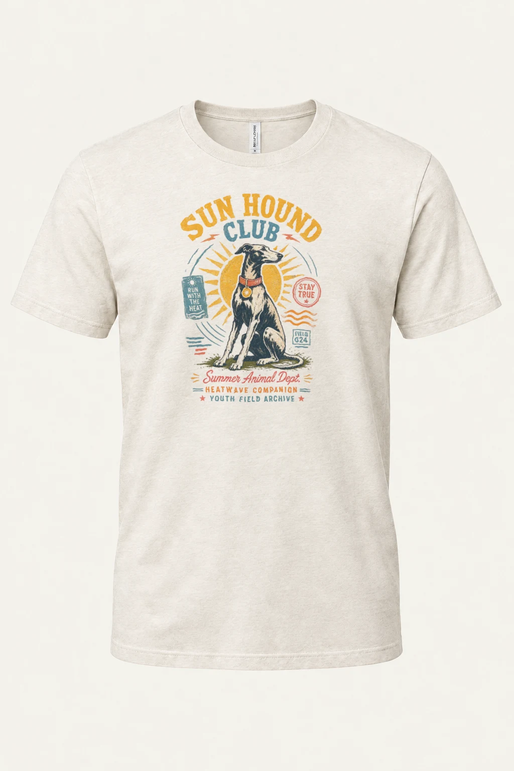 "Run Hound Club" Heavyweight Unisex Crewneck T-shirt | Gildan 5000
